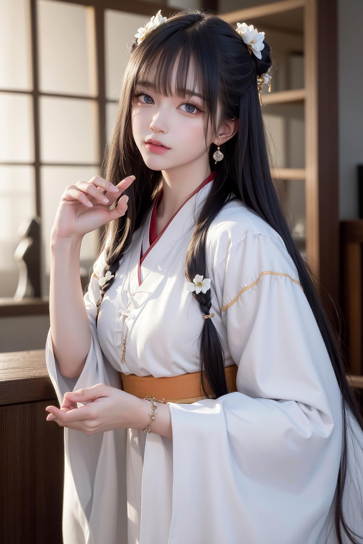 图片[97]-AI绘画 589 白衣小师妹 AI 古典 美女[147P] – 速更版-美库