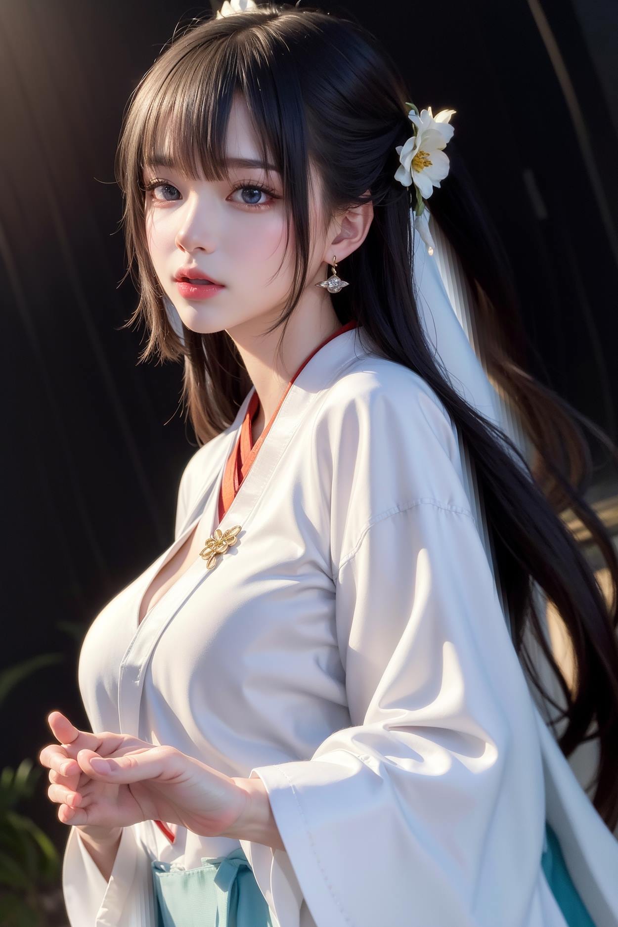 图片[125]-AI绘画 589 白衣小师妹 AI 古典 美女[147P] – 速更版-美库