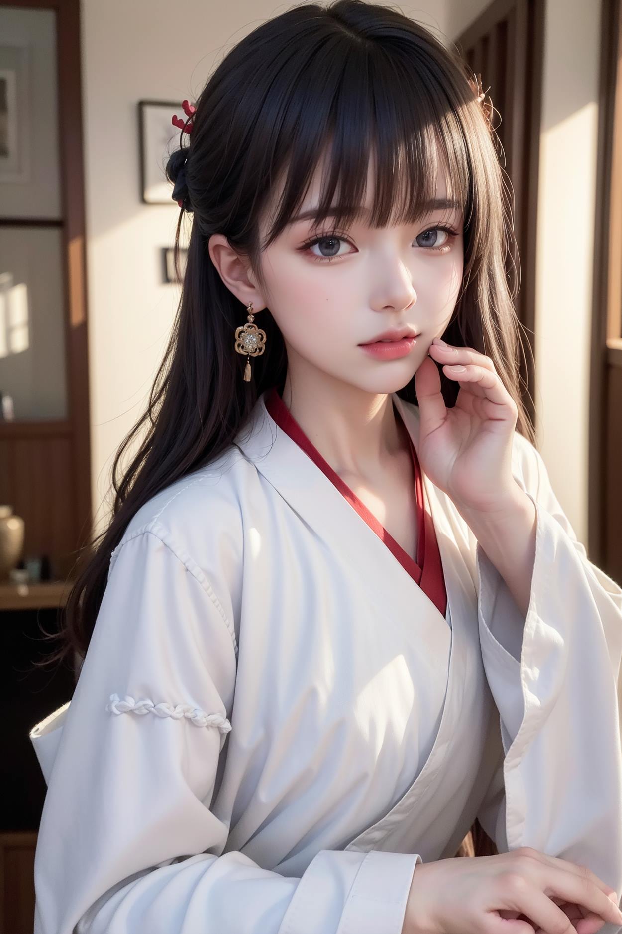 图片[143]-AI绘画 589 白衣小师妹 AI 古典 美女[147P] – 速更版-美库