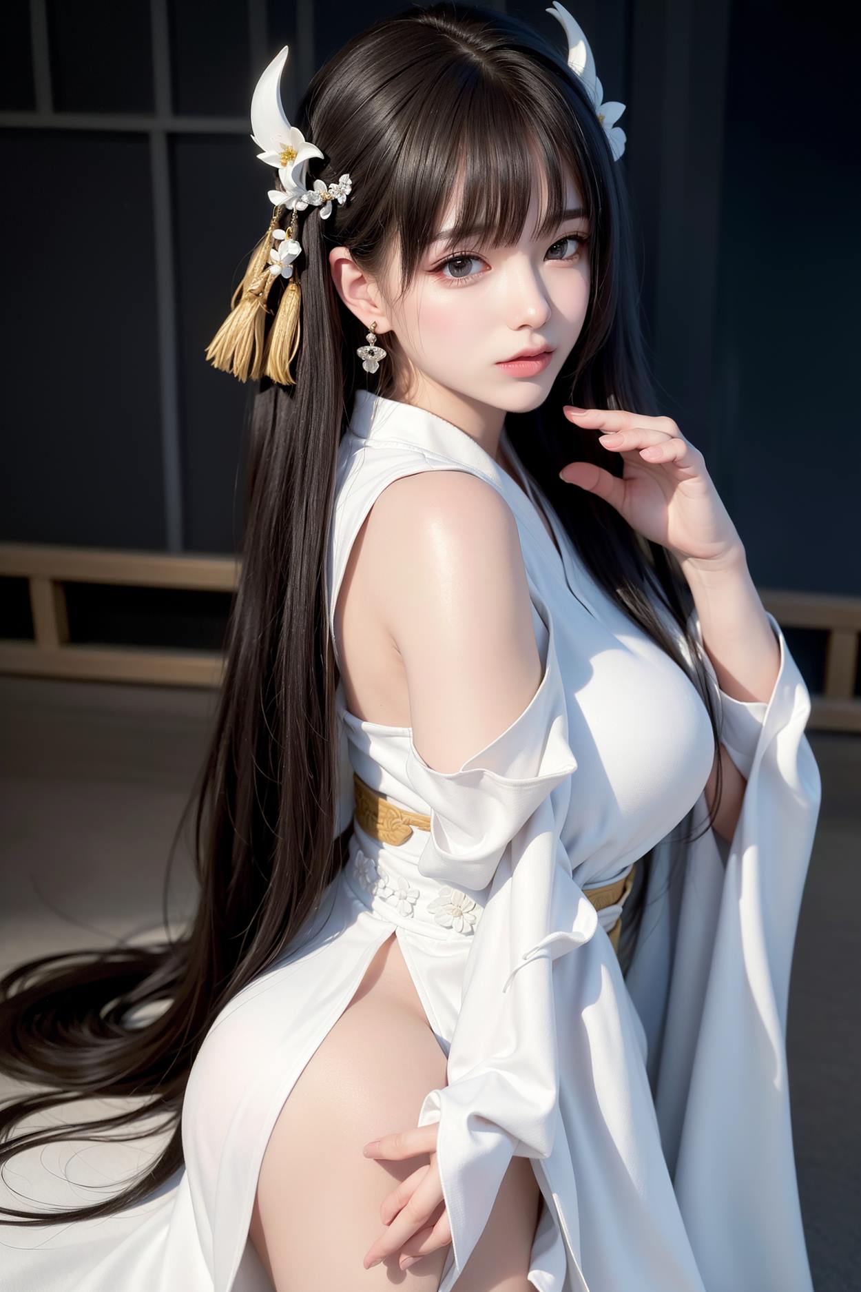图片[147]-AI绘画 589 白衣小师妹 AI 古典 美女[147P] – 速更版-美库