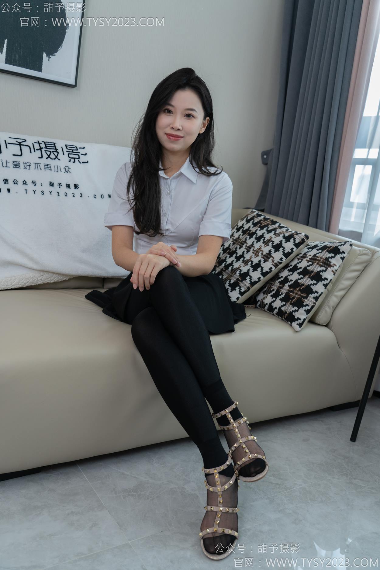 图片[16]-甜予摄影 NO.158 梦梦-高跟鞋、短肉丝、短黑丝、裸足[130P] – 速更版-美库