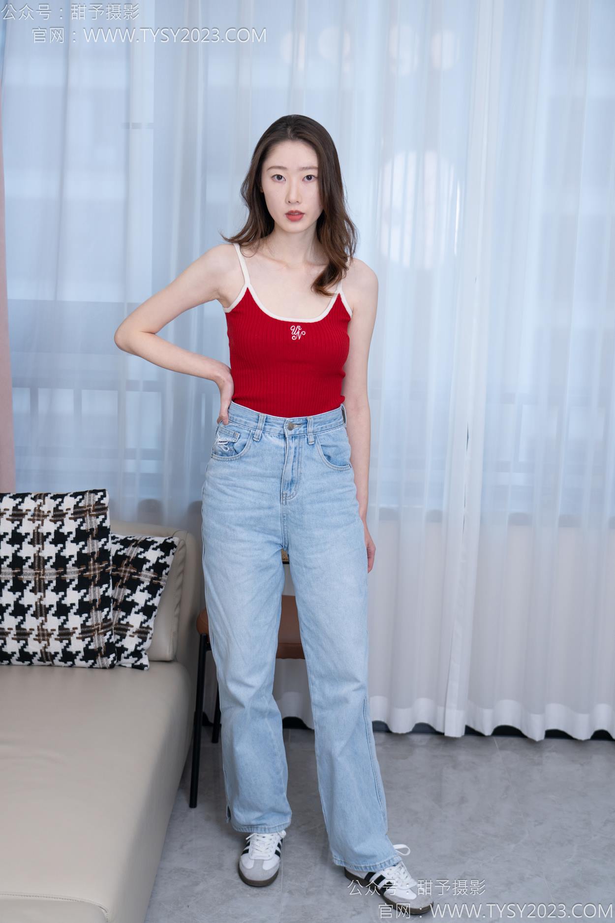 图片[16]-甜予摄影 NO.160 番茄-板鞋、印花棉袜、裸足[105P] – 速更版-美库