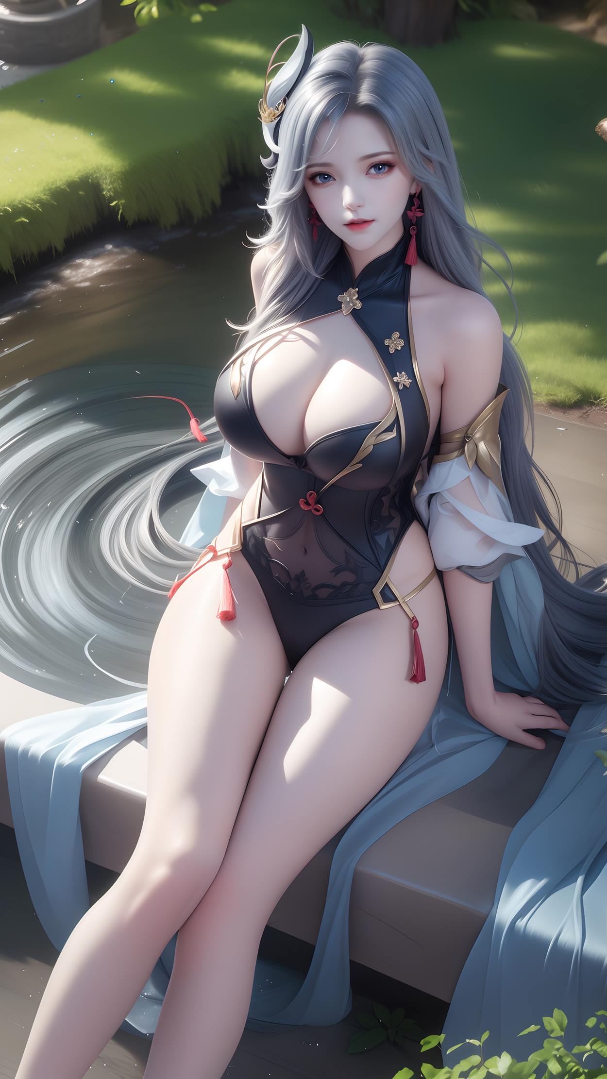 图片[12]-AI绘画 598 原神申鹤 性感原服和泳衣[55P] – 速更版-美库