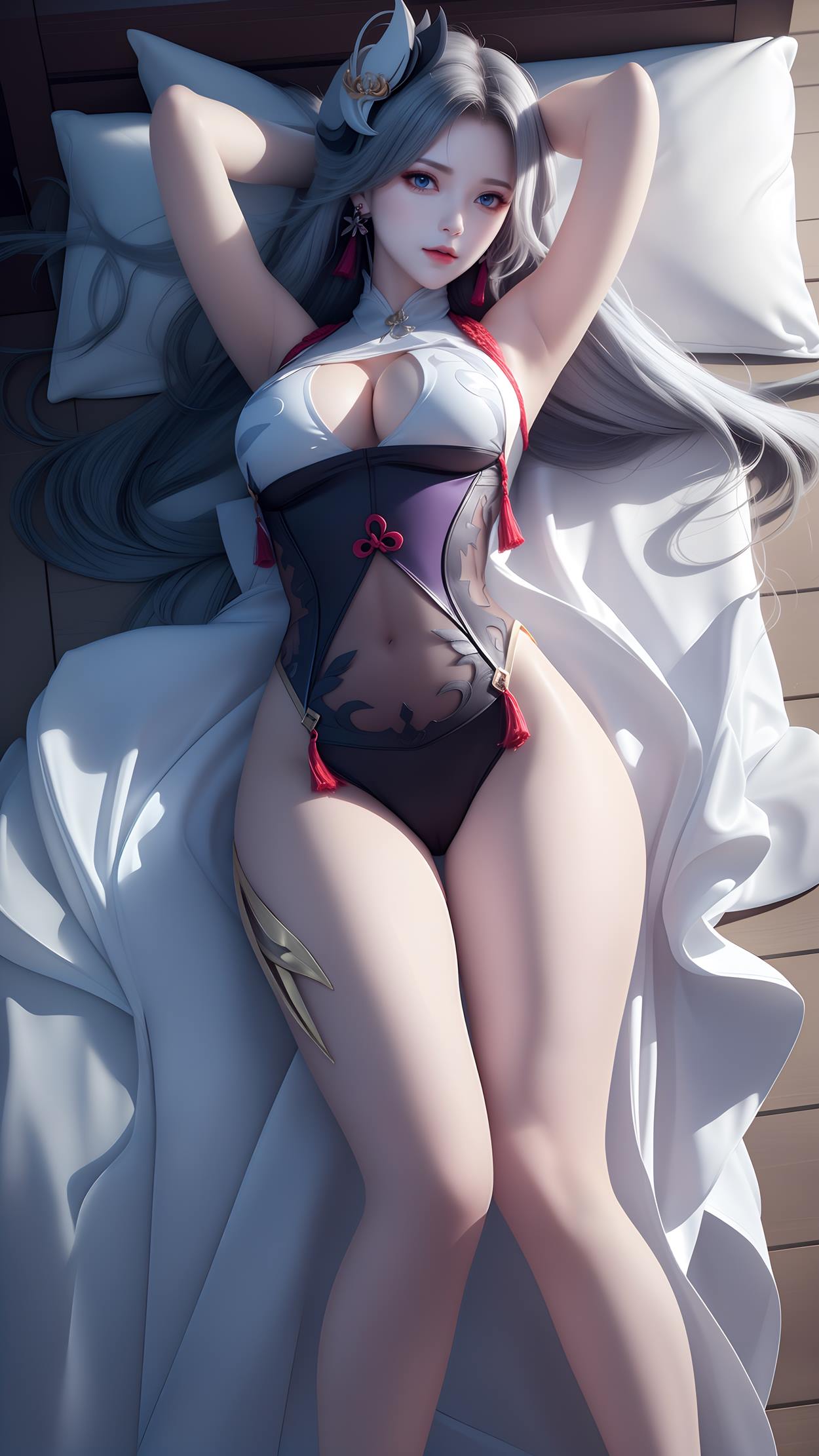 图片[19]-AI绘画 598 原神申鹤 性感原服和泳衣[55P] – 速更版-美库