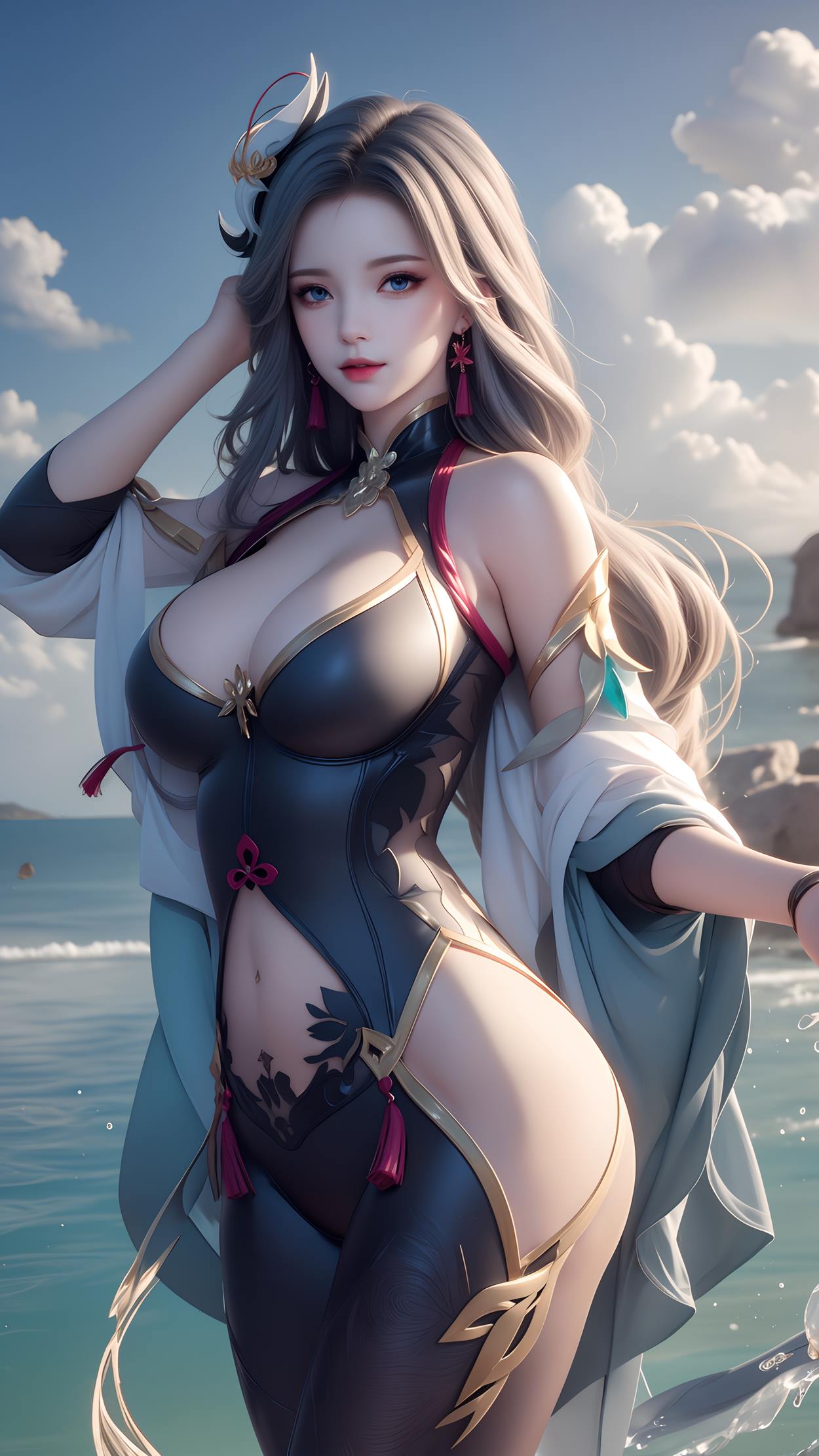 图片[28]-AI绘画 598 原神申鹤 性感原服和泳衣[55P] – 速更版-美库