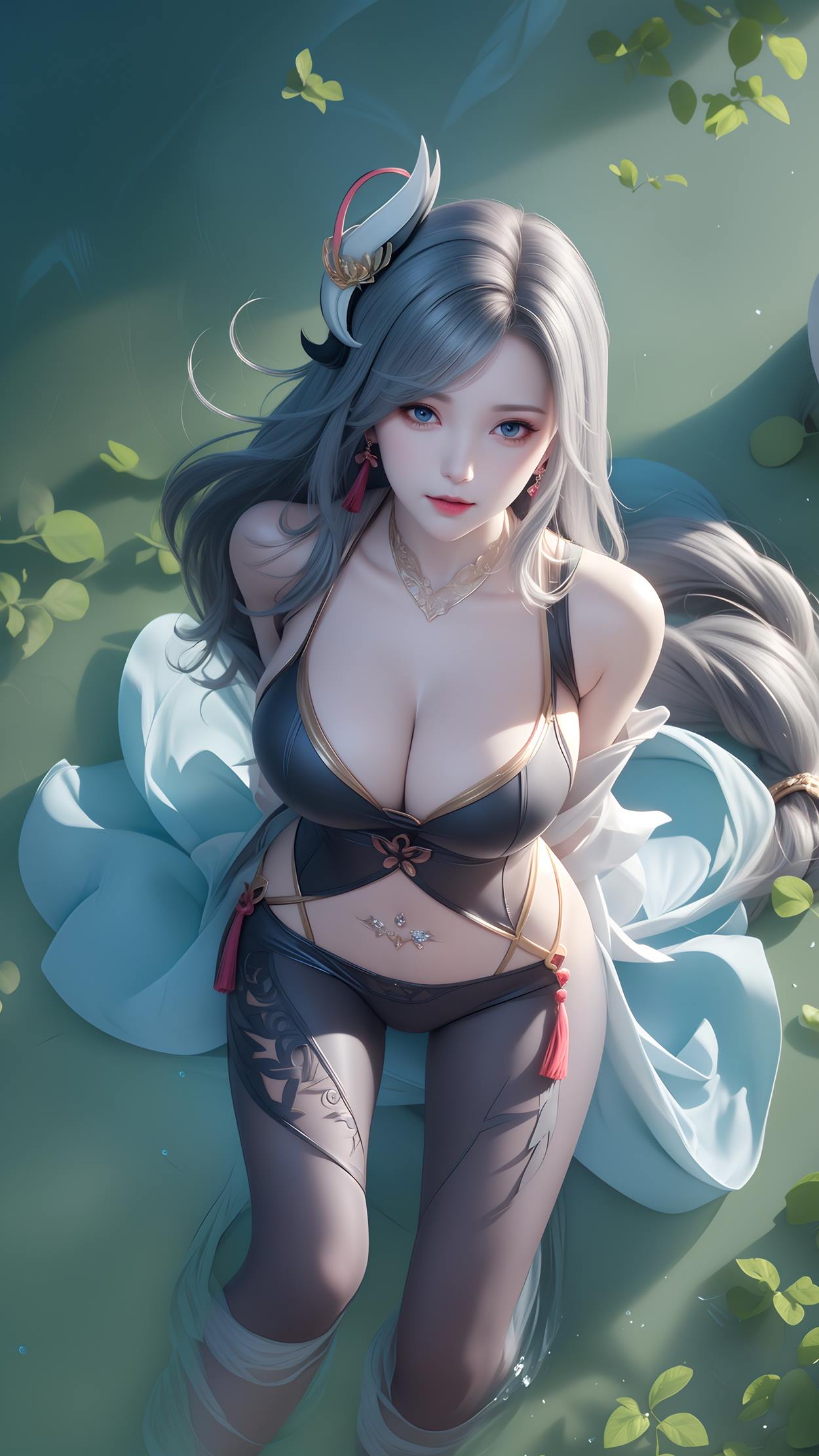 图片[35]-AI绘画 598 原神申鹤 性感原服和泳衣[55P] – 速更版-美库