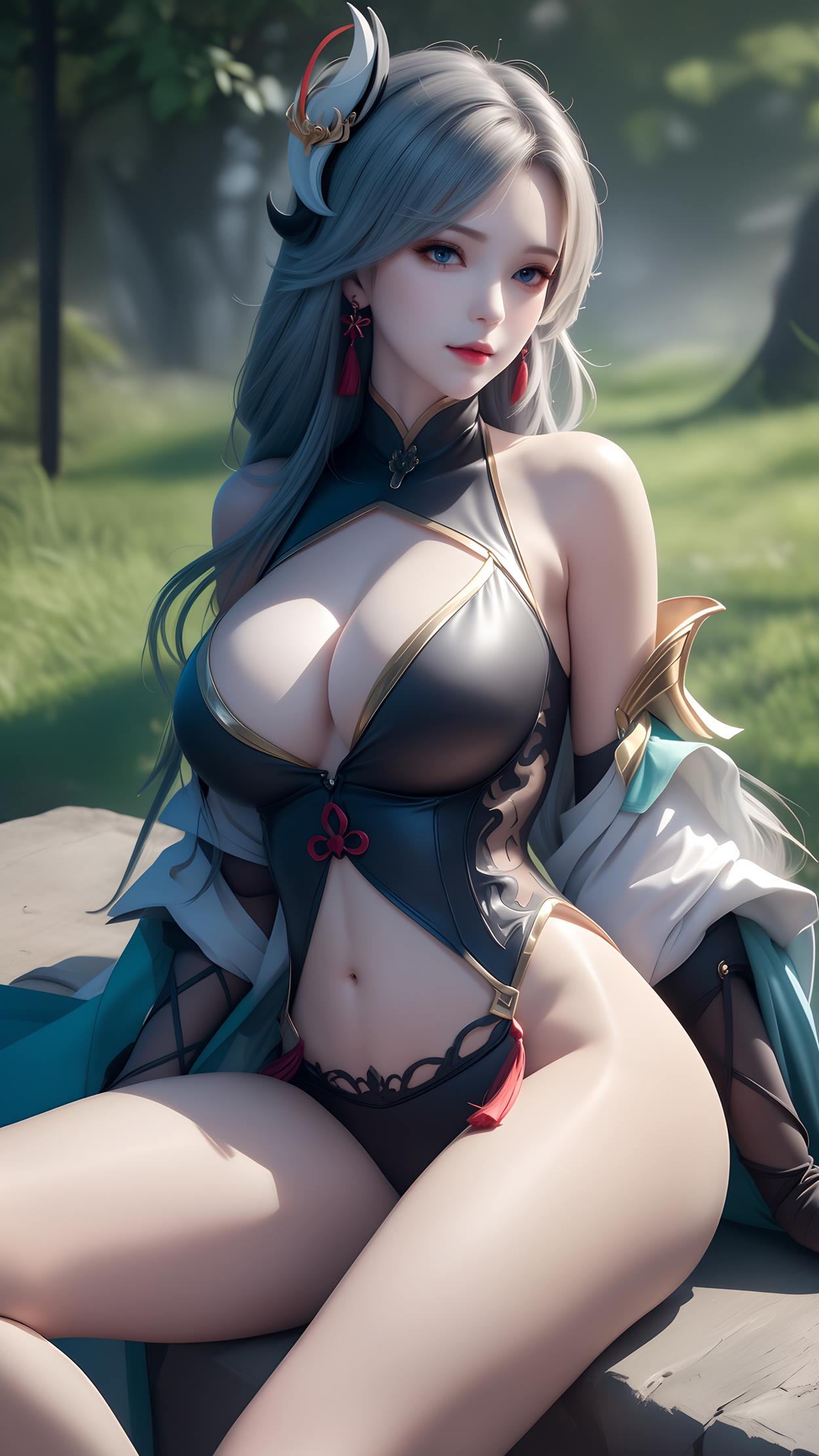 图片[39]-AI绘画 598 原神申鹤 性感原服和泳衣[55P] – 速更版-美库