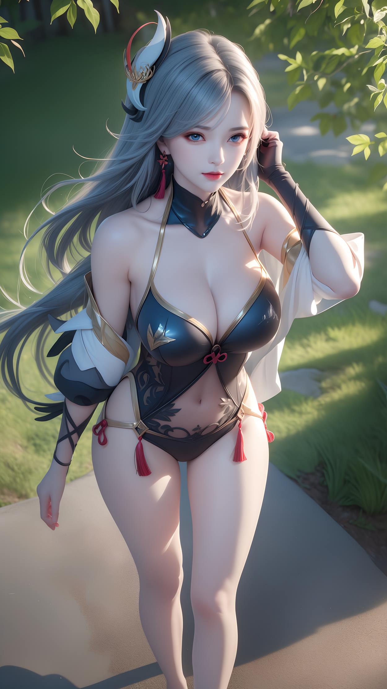 图片[40]-AI绘画 598 原神申鹤 性感原服和泳衣[55P] – 速更版-美库