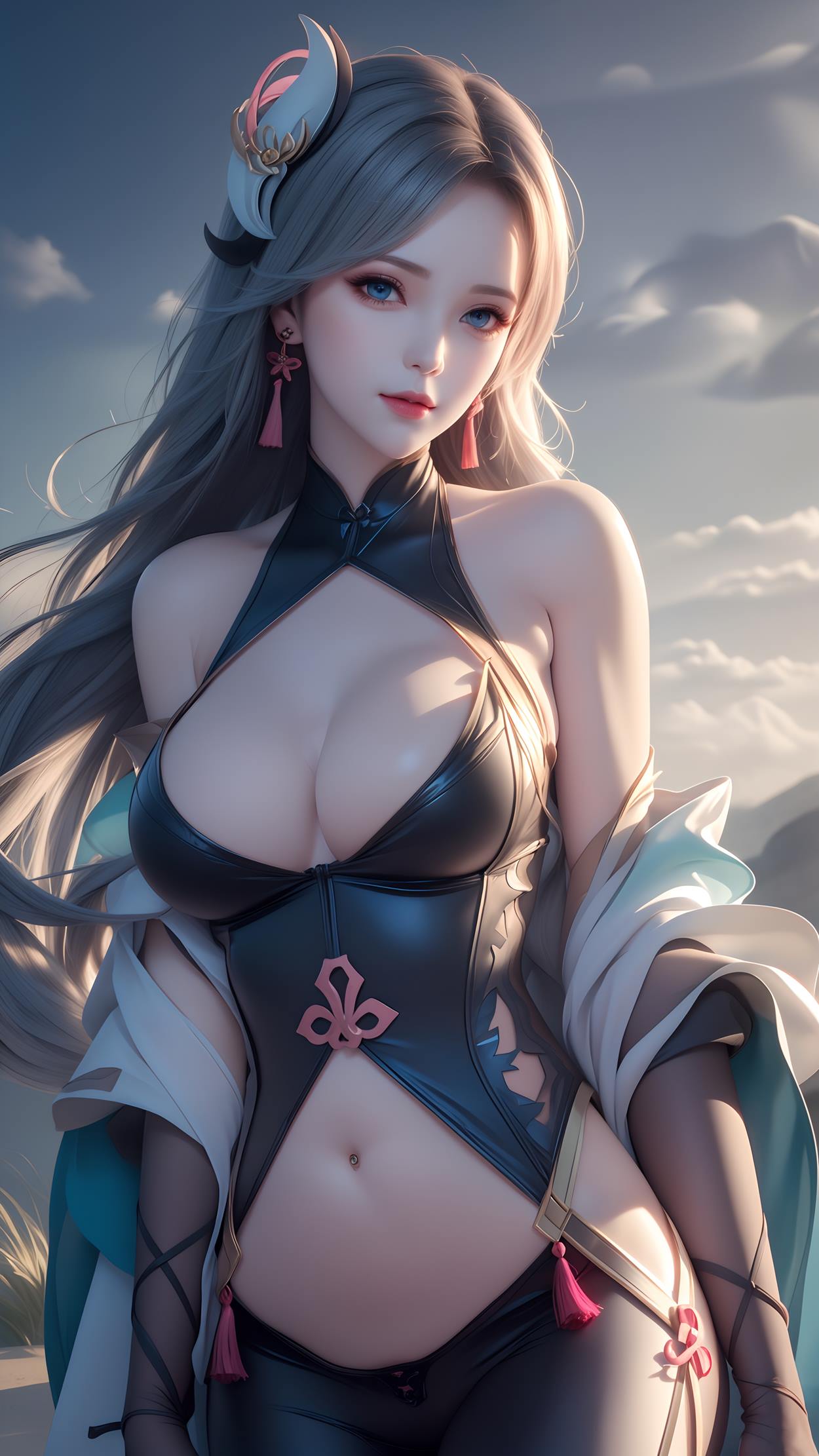 图片[50]-AI绘画 598 原神申鹤 性感原服和泳衣[55P] – 速更版-美库