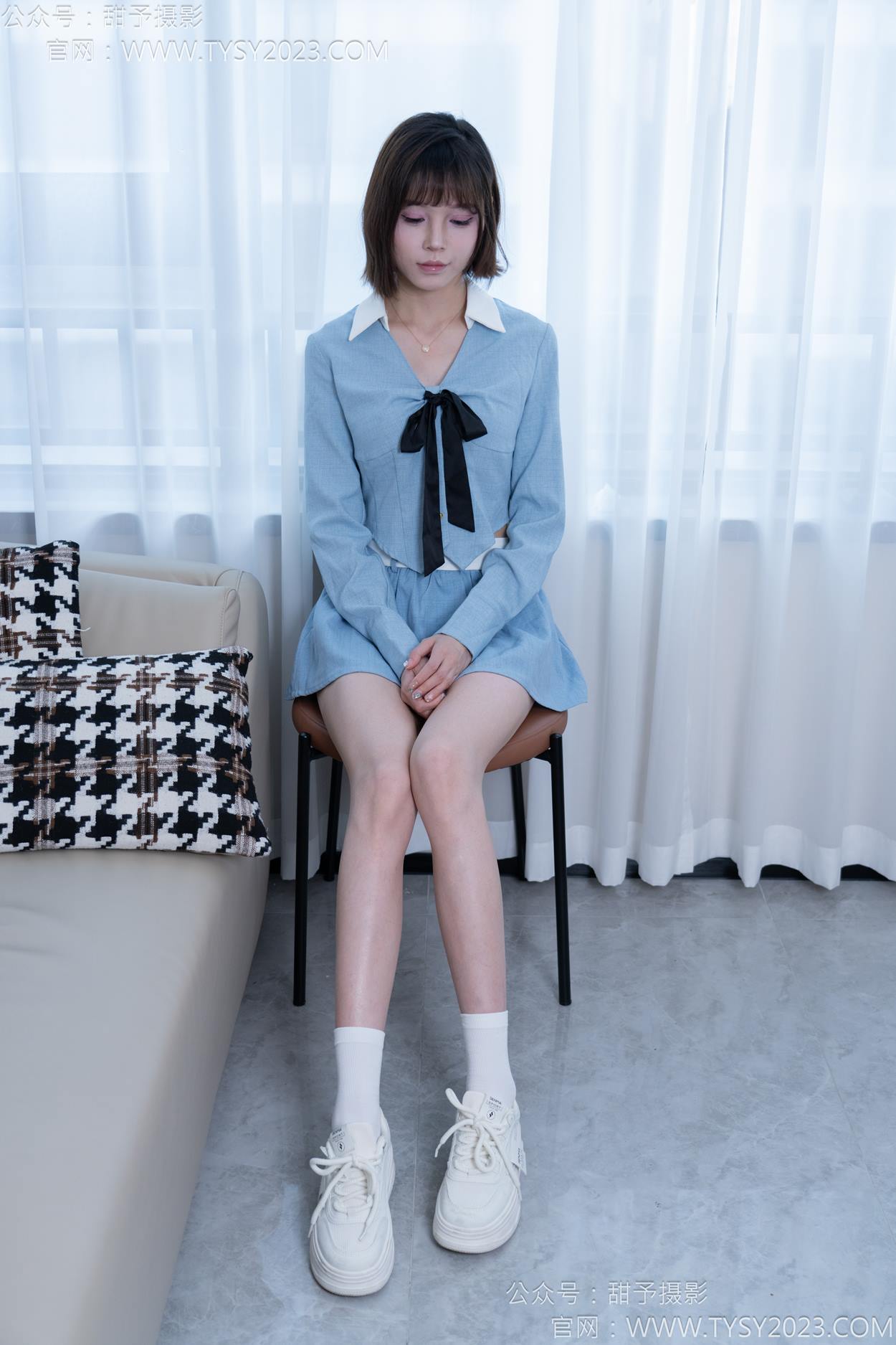 图片[23]-甜予摄影 NO.164 珞珞-板鞋、白棉袜、裸足[110P] – 速更版-美库