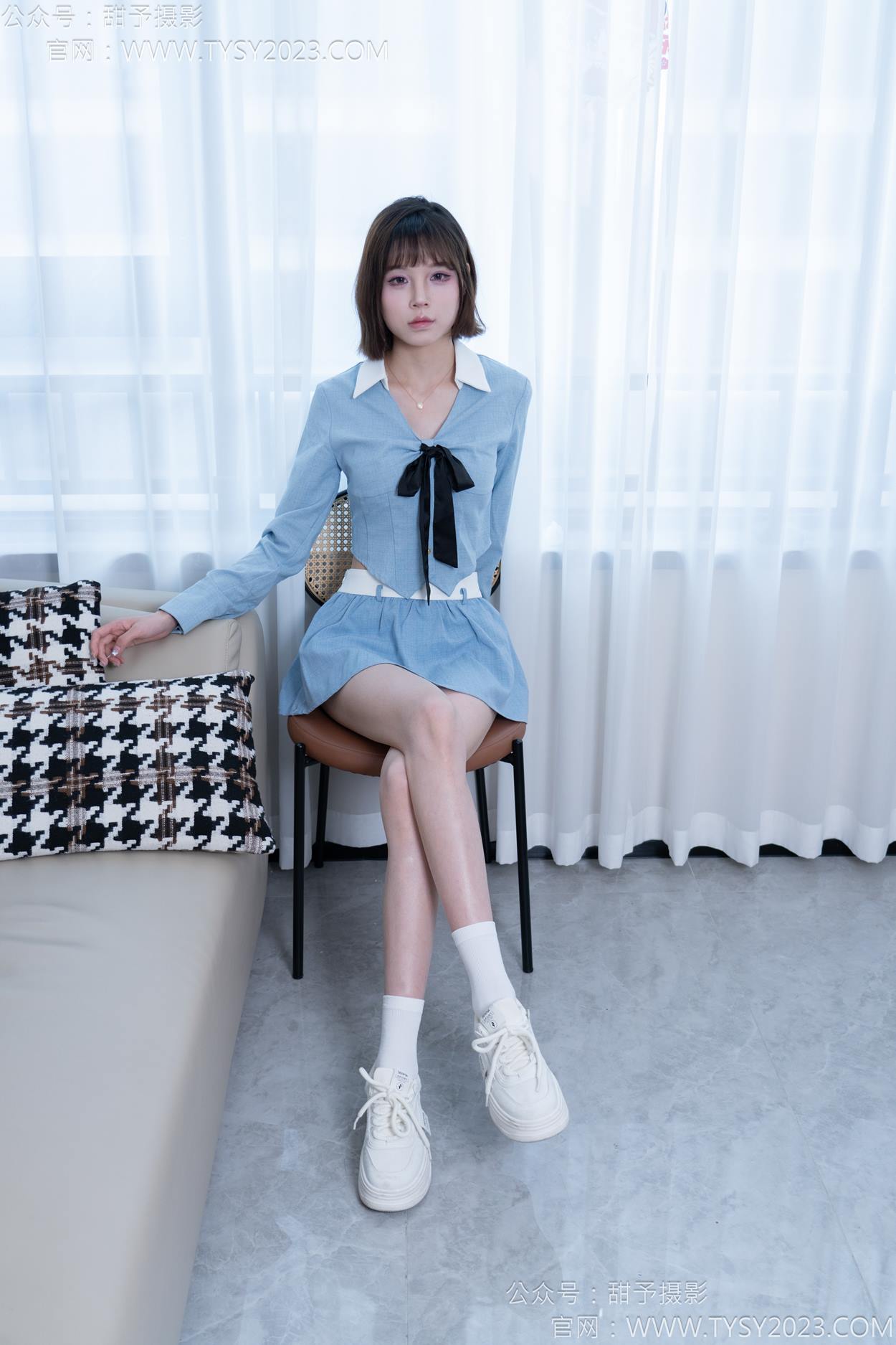 图片[28]-甜予摄影 NO.164 珞珞-板鞋、白棉袜、裸足[110P] – 速更版-美库