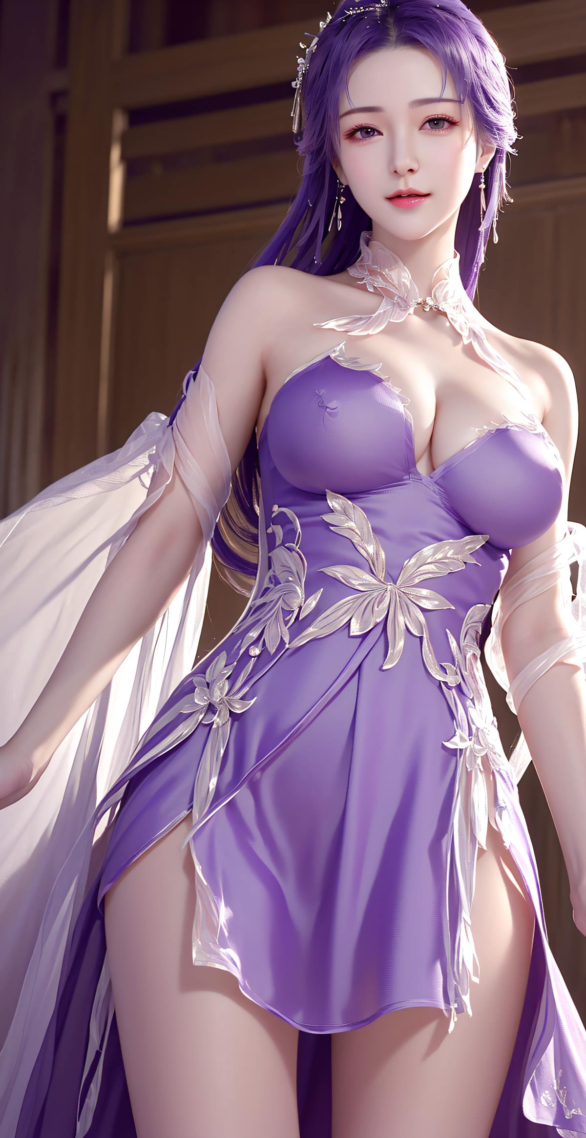 图片[13]-AI 绘画 613 云曦紫[21P] – 速更版-美库