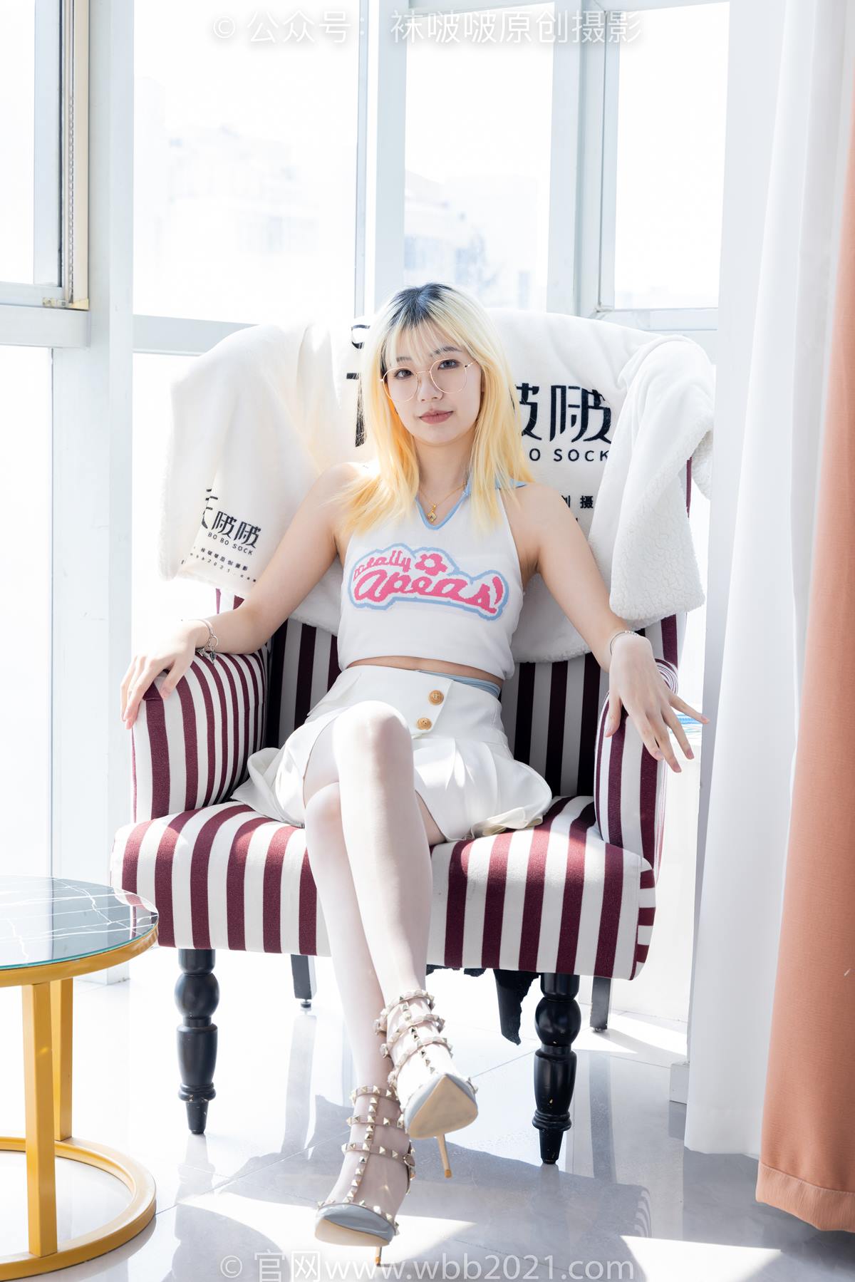 图片[114]-[BoBoSocks袜啵啵]NO.543 小甜豆 高跟鞋、油亮淡蓝丝、腰丝[150P] – 速更版-美库