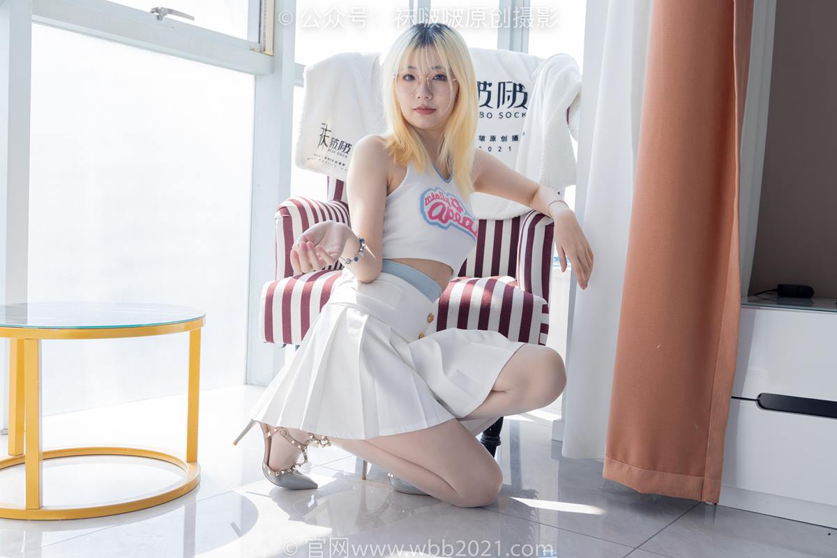图片[137]-[BoBoSocks袜啵啵]NO.543 小甜豆 高跟鞋、油亮淡蓝丝、腰丝[150P] – 速更版-美库