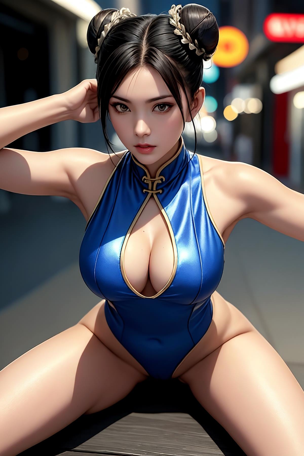 图片[16]-AI绘画 617 街头霸王：杏感女神春丽情趣旗袍紧身衣[94P] – 速更版-美库