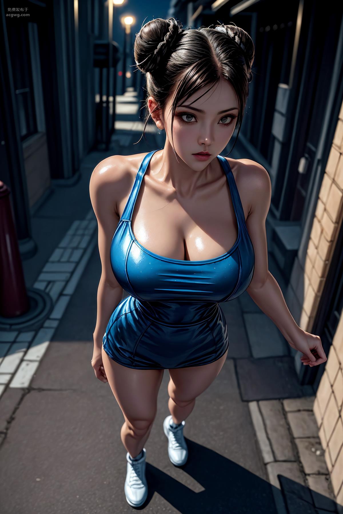 图片[21]-AI绘画 617 街头霸王：杏感女神春丽情趣旗袍紧身衣[94P] – 速更版-美库