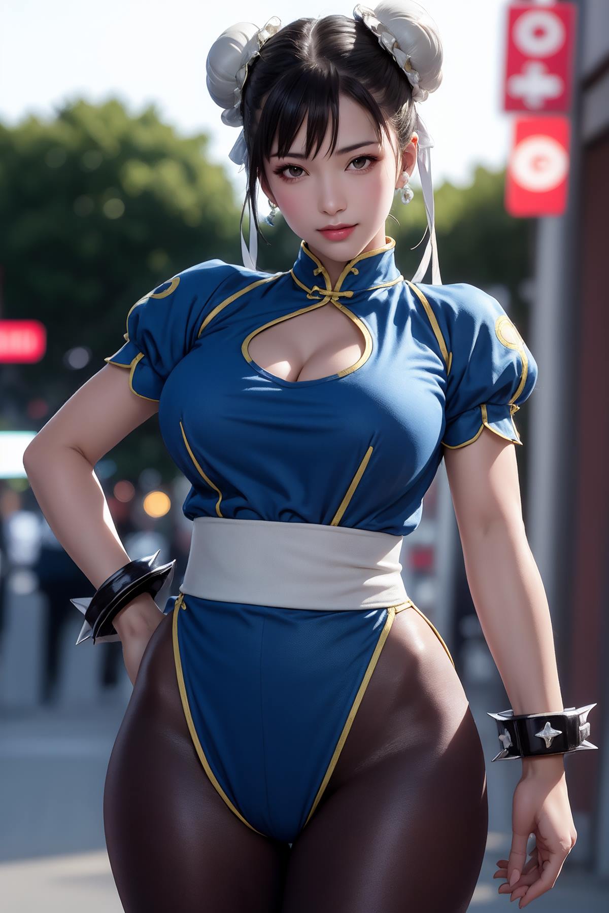 图片[28]-AI绘画 617 街头霸王：杏感女神春丽情趣旗袍紧身衣[94P] – 速更版-美库