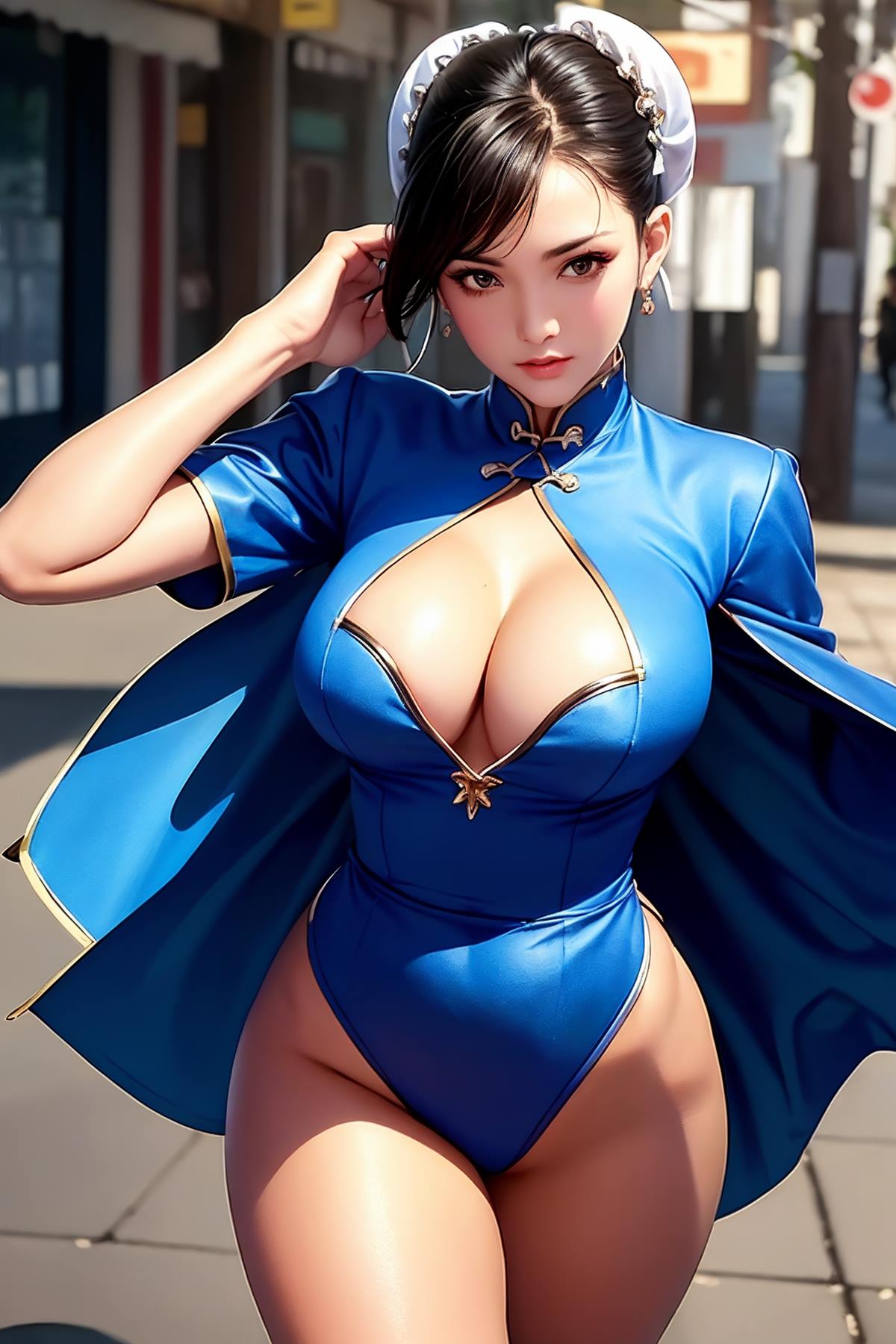 图片[89]-AI绘画 617 街头霸王：杏感女神春丽情趣旗袍紧身衣[94P] – 速更版-美库