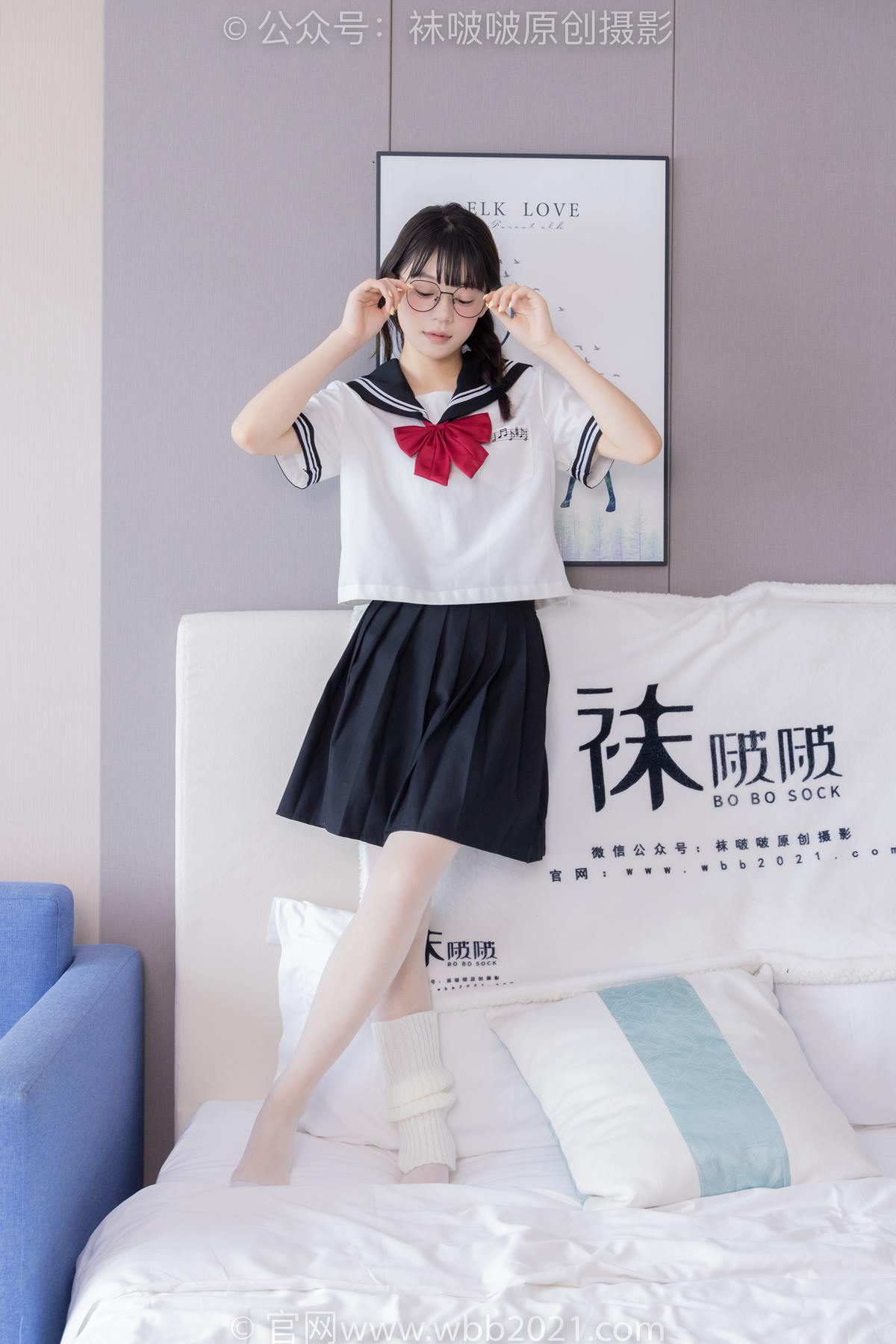 图片[10]-[BoBoSocks袜啵啵]NO.548 糯米-运动鞋、堆堆袜套、薄白丝、jk制服[91P] – 速更版-美库