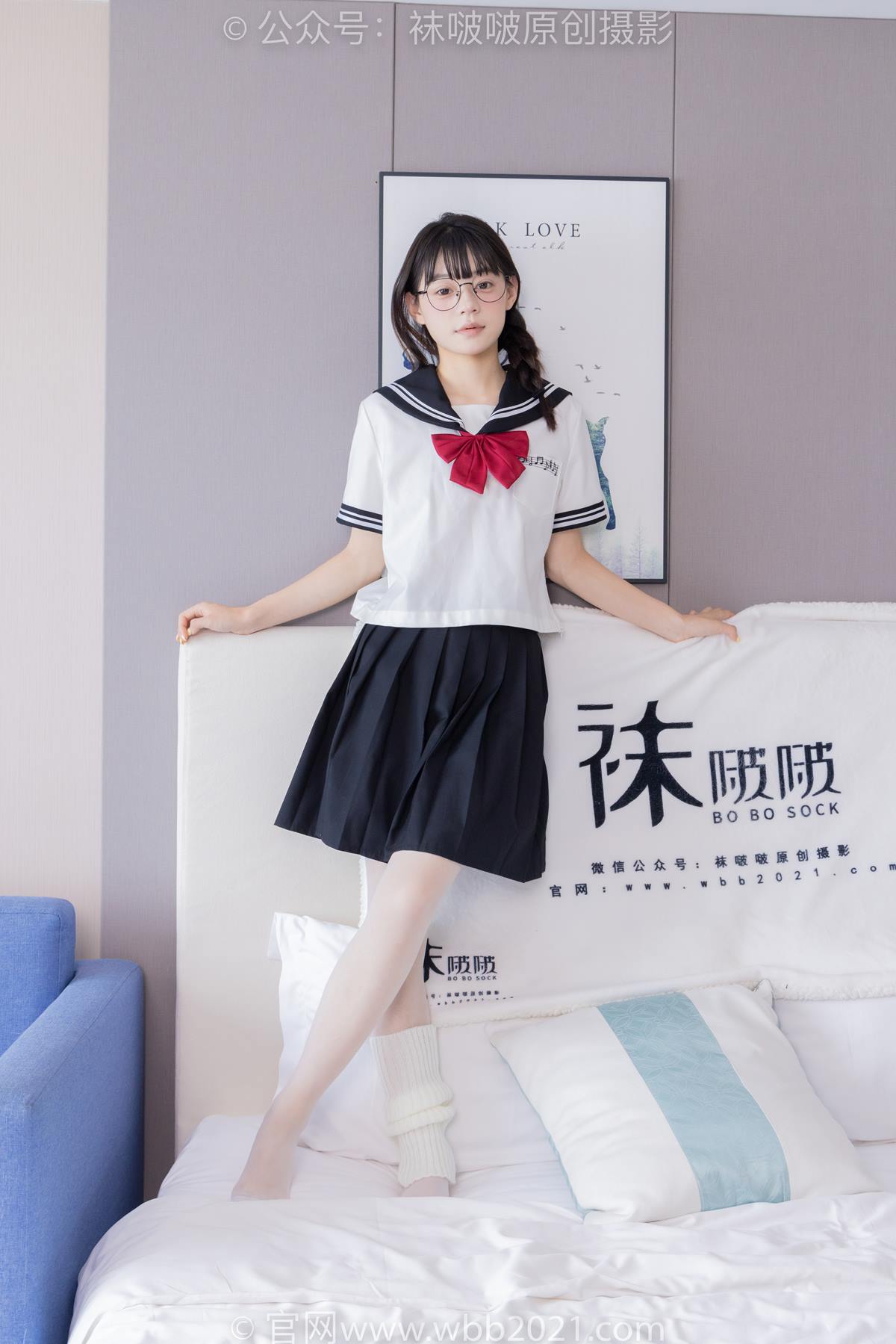 图片[16]-[BoBoSocks袜啵啵]NO.548 糯米-运动鞋、堆堆袜套、薄白丝、jk制服[91P] – 速更版-美库