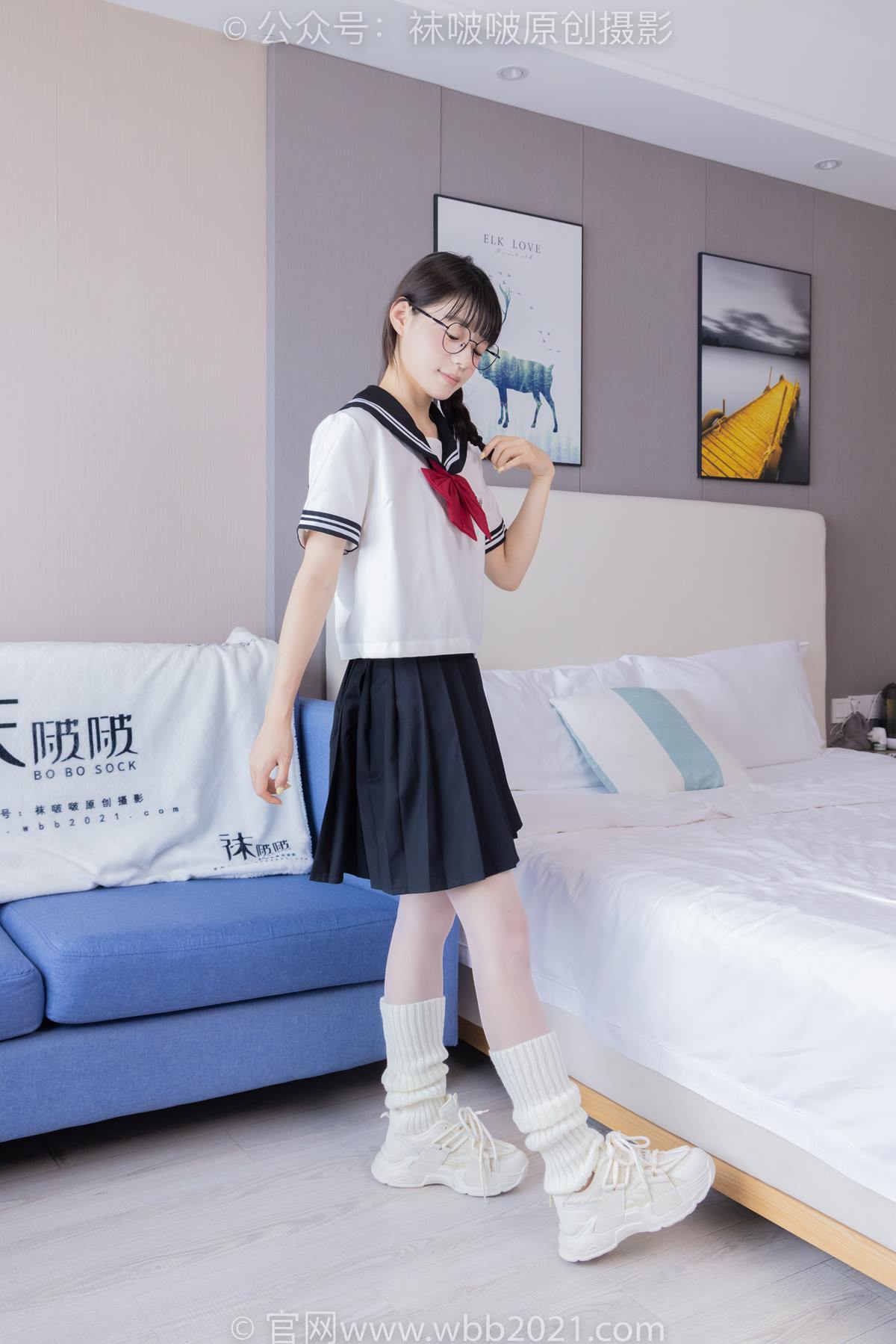 图片[87]-[BoBoSocks袜啵啵]NO.548 糯米-运动鞋、堆堆袜套、薄白丝、jk制服[91P] – 速更版-美库