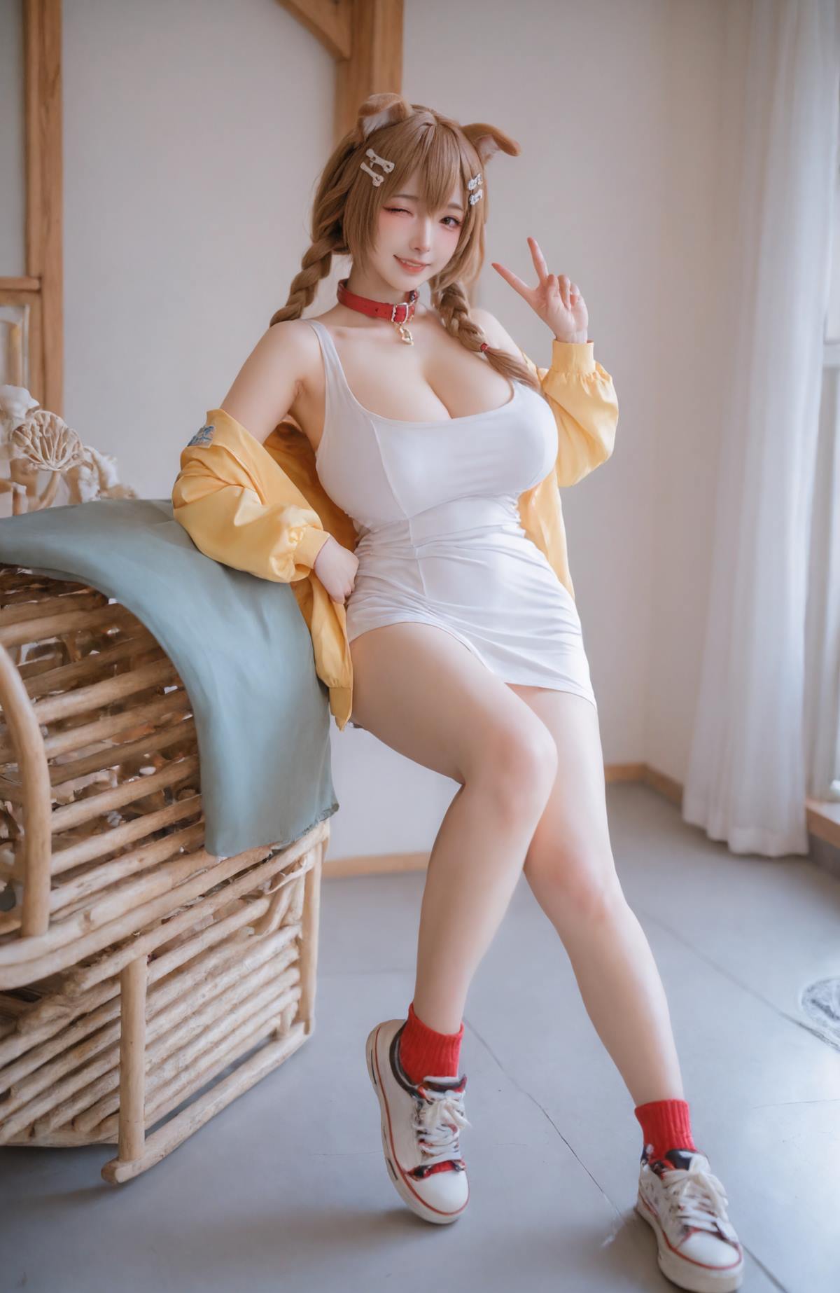 图片[18]-AI绘画 625 非国漫 cos兽耳萌妹子[26P] – 速更版-美库