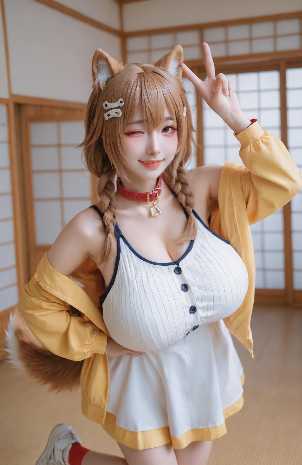 图片[24]-AI绘画 625 非国漫 cos兽耳萌妹子[26P] – 速更版-美库