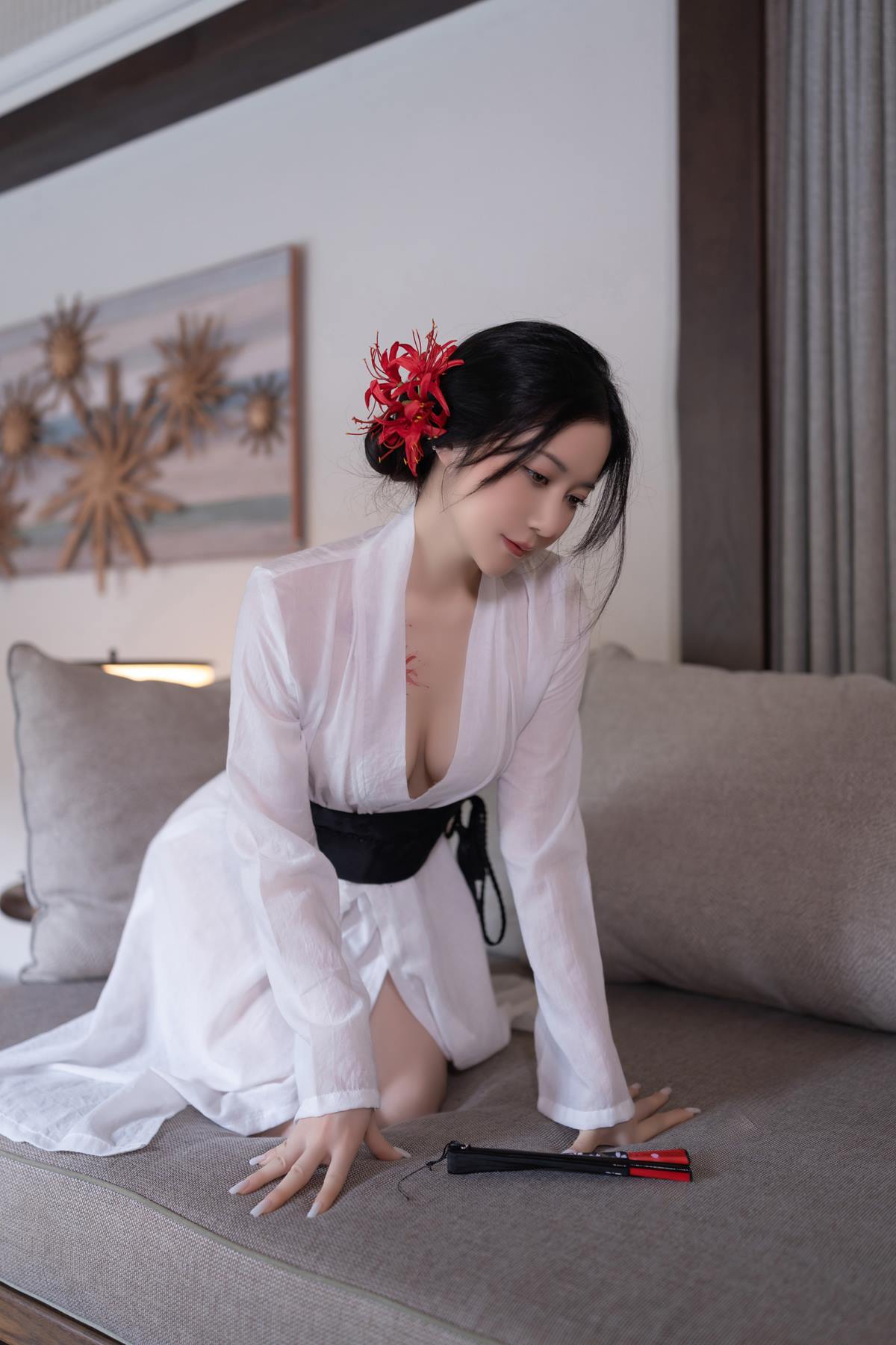 图片[23]-秀人名模鱼子酱Fish《寂》写真[46P] – 速更版-美库