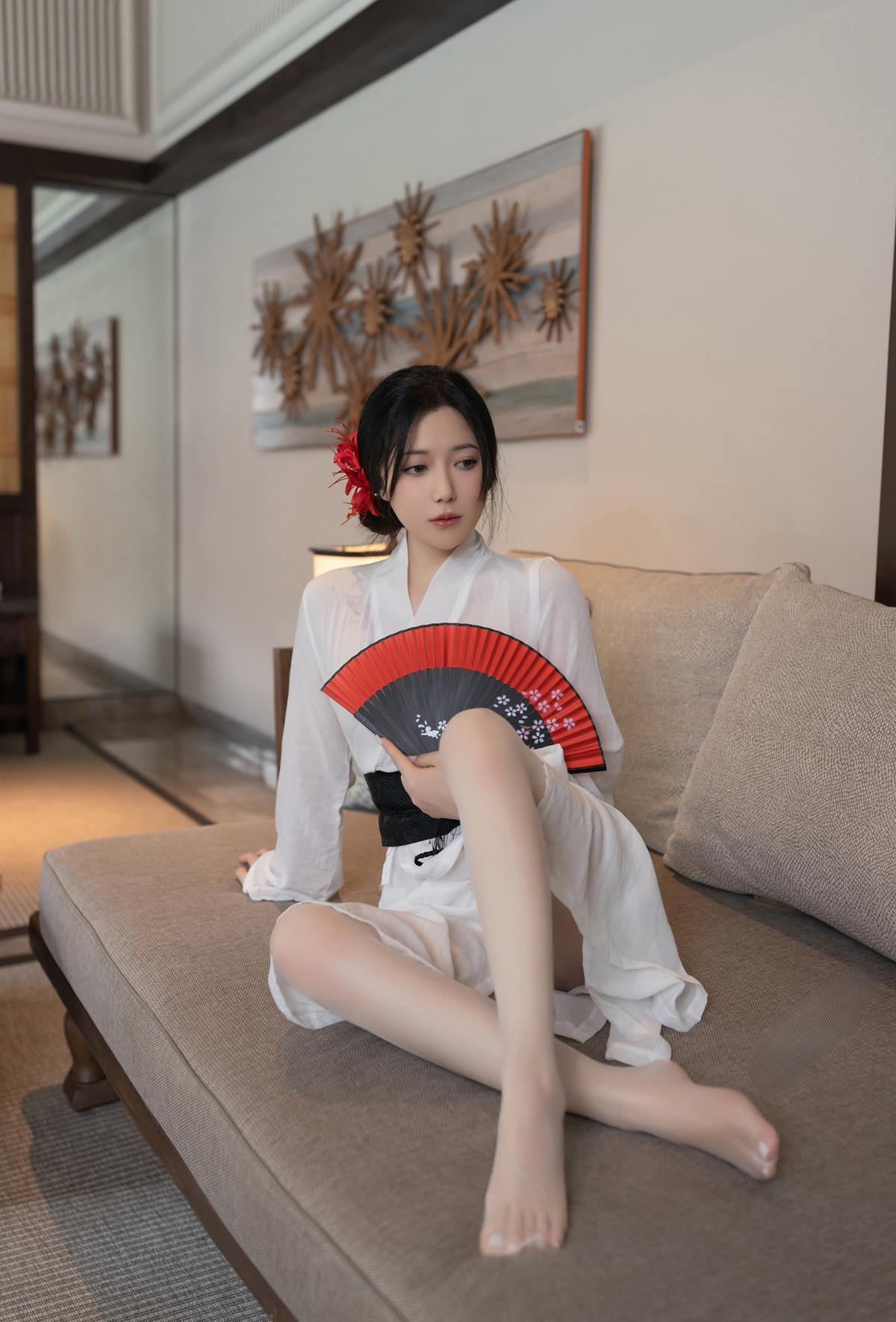 图片[43]-秀人名模鱼子酱Fish《寂》写真[46P] – 速更版-美库