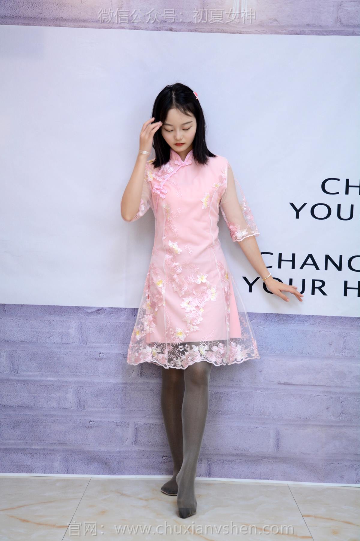 图片[10]-初夏女神 NO.283 双双 温柔粉袍[60P] – 速更版-美库