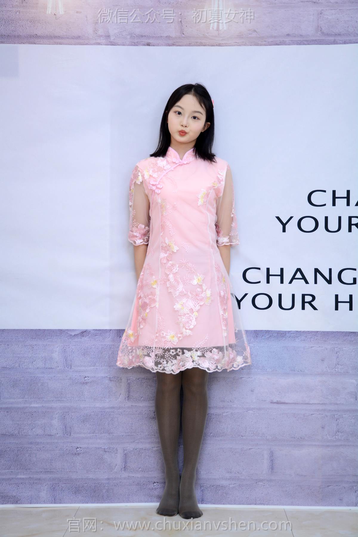 图片[14]-初夏女神 NO.283 双双 温柔粉袍[60P] – 速更版-美库