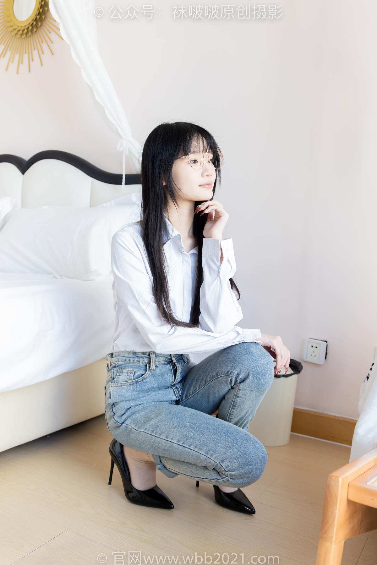 图片[12]-[BoBoSocks袜啵啵]NO.559 甜甜圈-高跟鞋、短肉丝、垫脚半蹲半脱袜子剧情[106P] – 速更版-美库