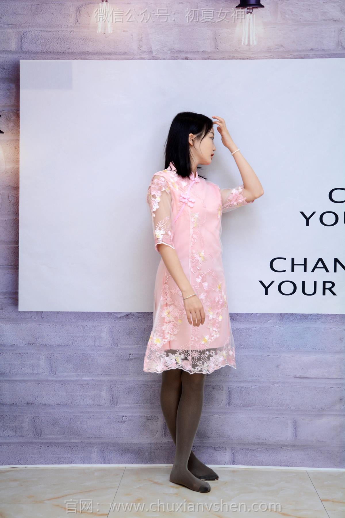 图片[57]-初夏女神 NO.283 双双 温柔粉袍[60P] – 速更版-美库