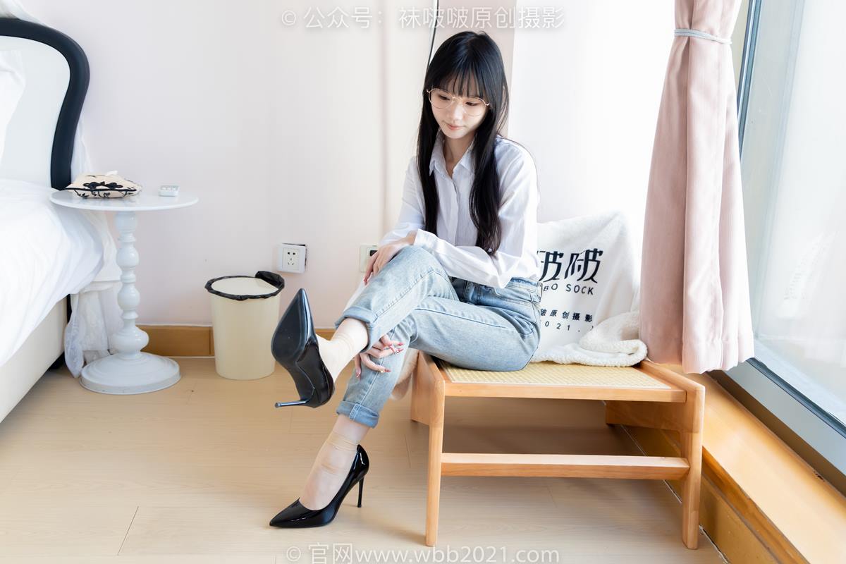 图片[75]-[BoBoSocks袜啵啵]NO.559 甜甜圈-高跟鞋、短肉丝、垫脚半蹲半脱袜子剧情[106P] – 速更版-美库