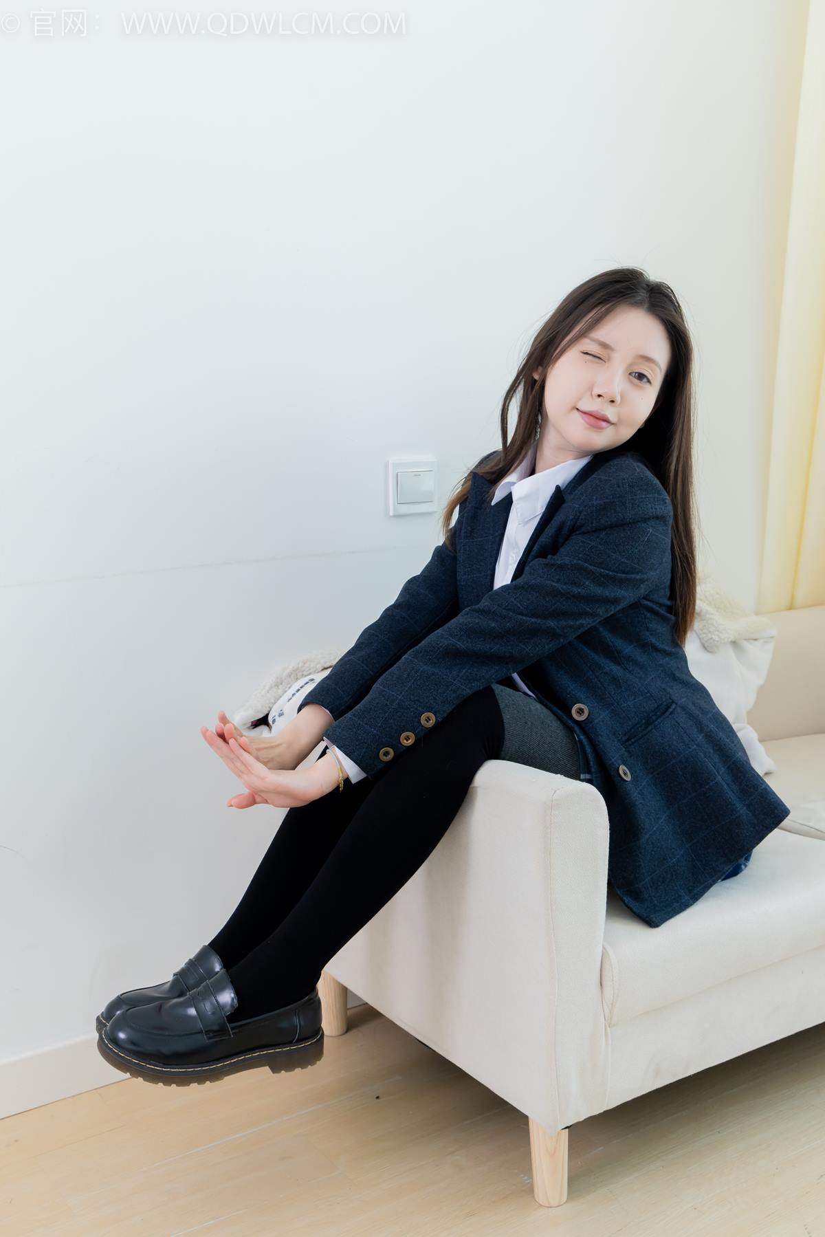 图片[45]-物恋传媒 NO.2380 小曦-jk制服、皮鞋、黑灰拼接过膝袜、厚肉丝[95P] – 速更版-美库