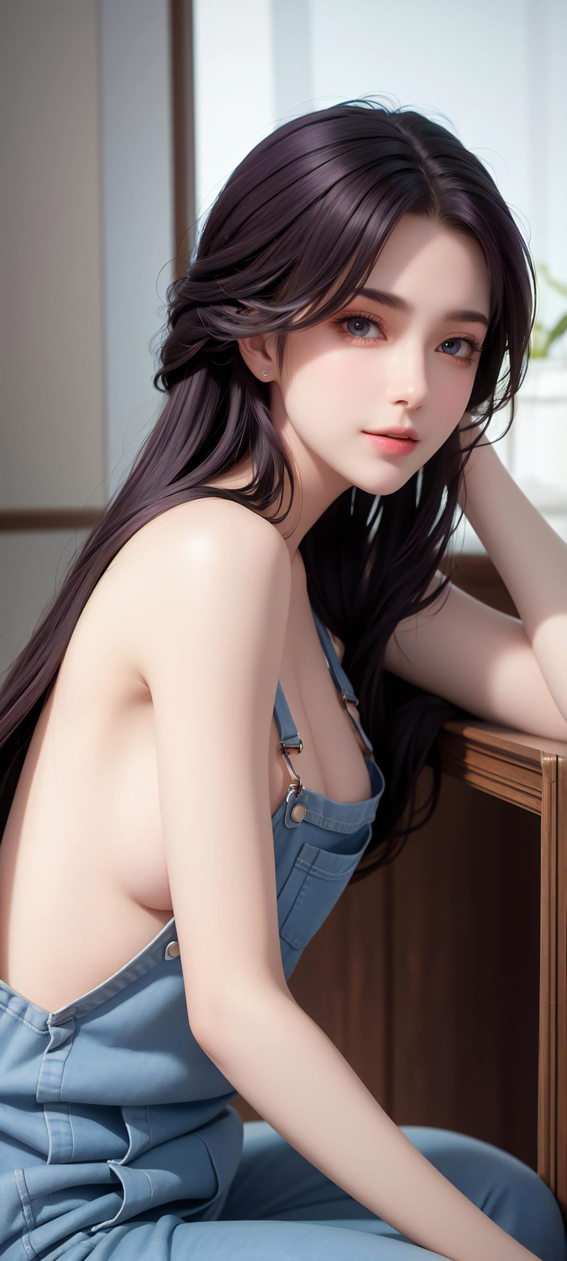 图片[18]-AI绘画 639 纯欲背带裤云曦[27P] – 速更版-美库