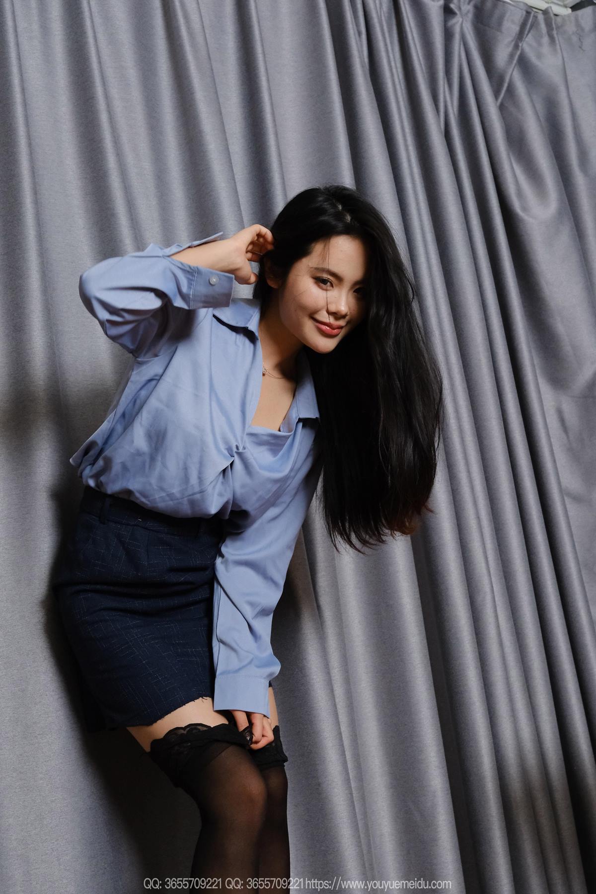 图片[12]-[IESS异思趣向] 2025.05.25 丝享家2062：兔兔《蓝衣半筒袜》[68P] – 速更版-美库