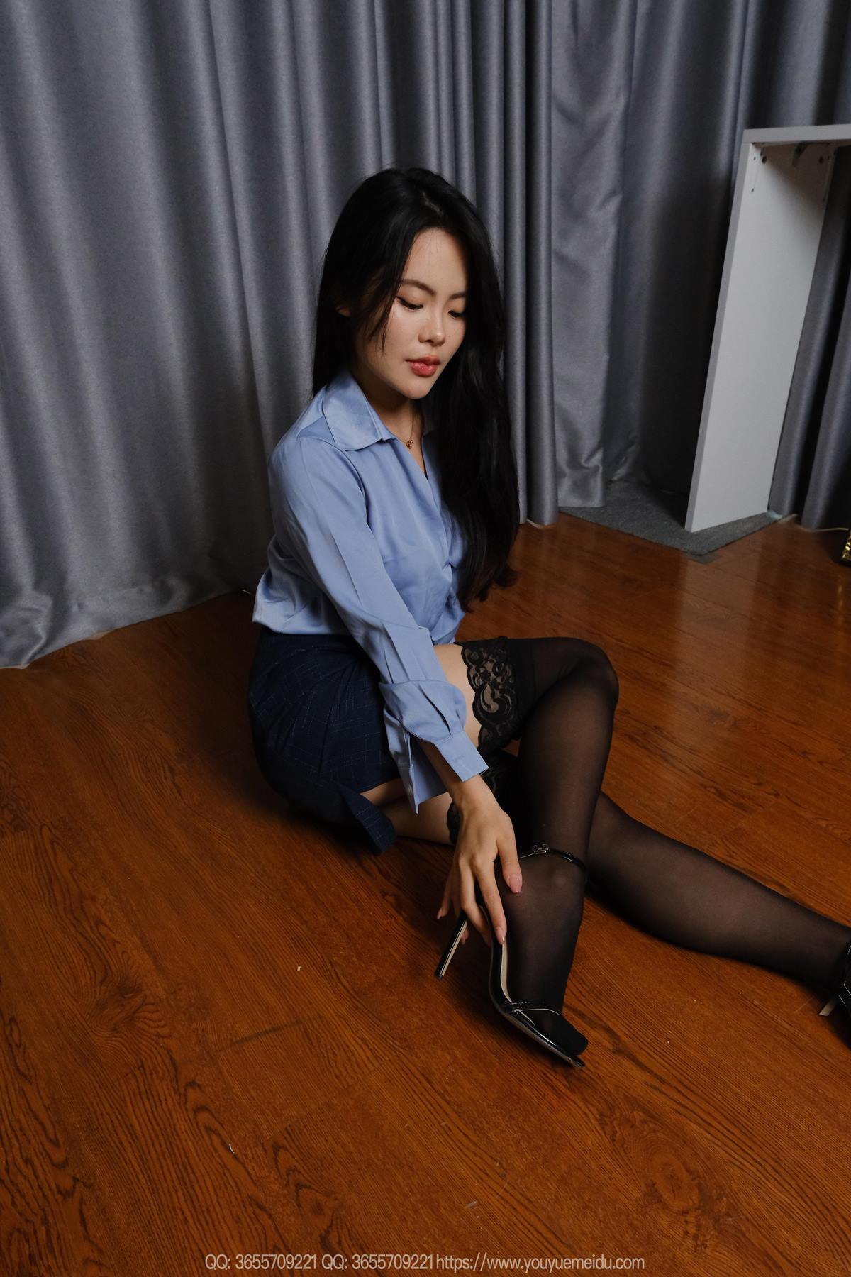 图片[20]-[IESS异思趣向] 2025.05.25 丝享家2062：兔兔《蓝衣半筒袜》[68P] – 速更版-美库