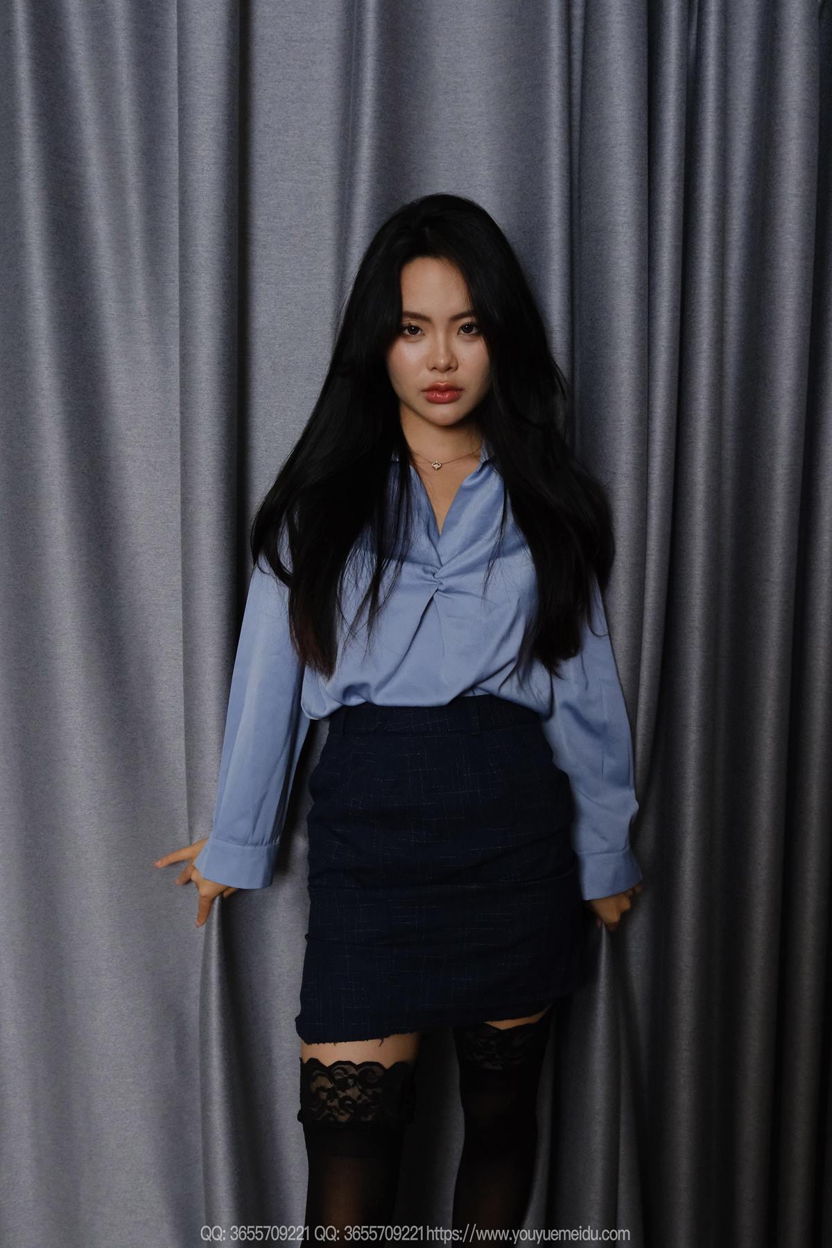 图片[26]-[IESS异思趣向] 2025.05.25 丝享家2062：兔兔《蓝衣半筒袜》[68P] – 速更版-美库