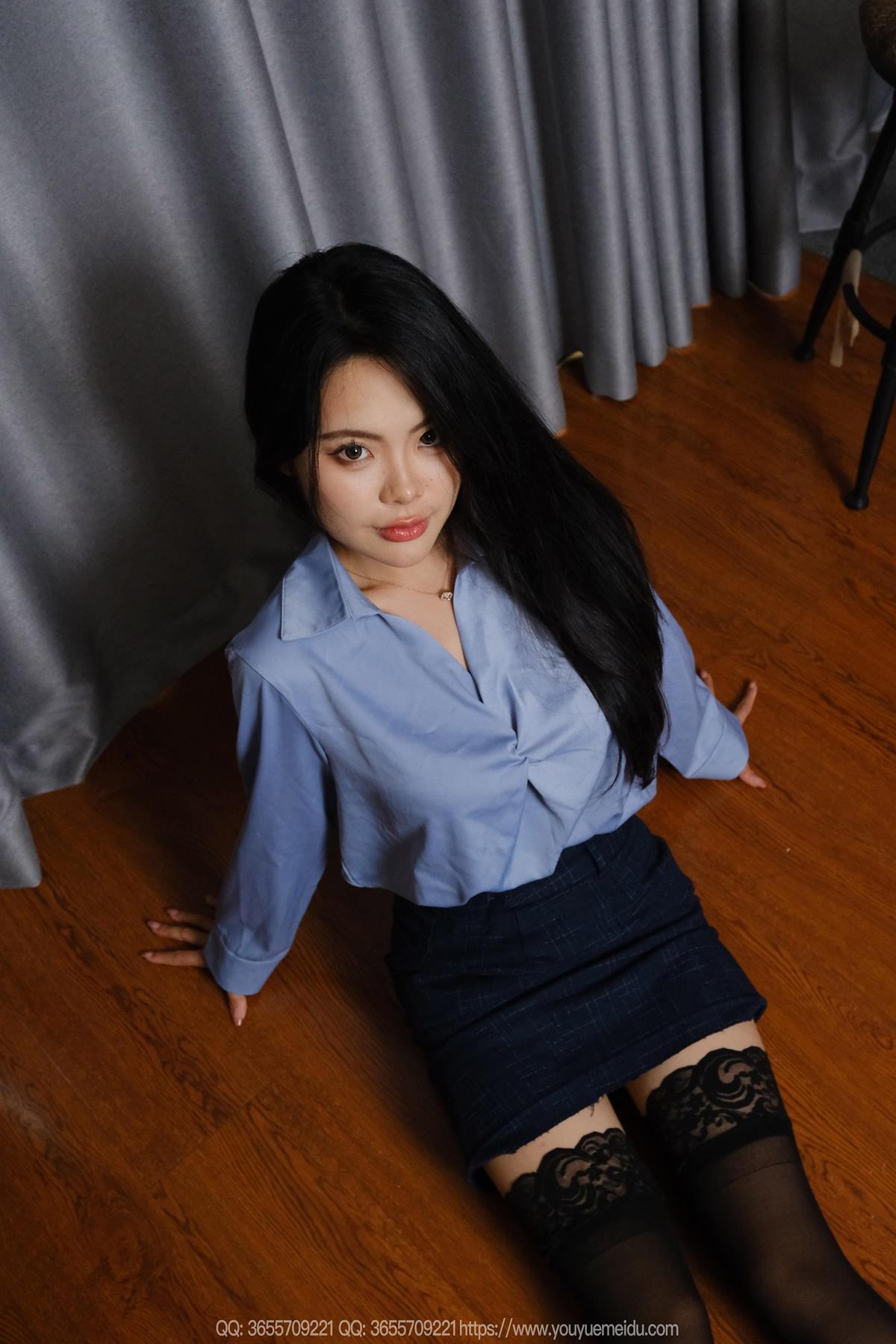 图片[42]-[IESS异思趣向] 2025.05.25 丝享家2062：兔兔《蓝衣半筒袜》[68P] – 速更版-美库