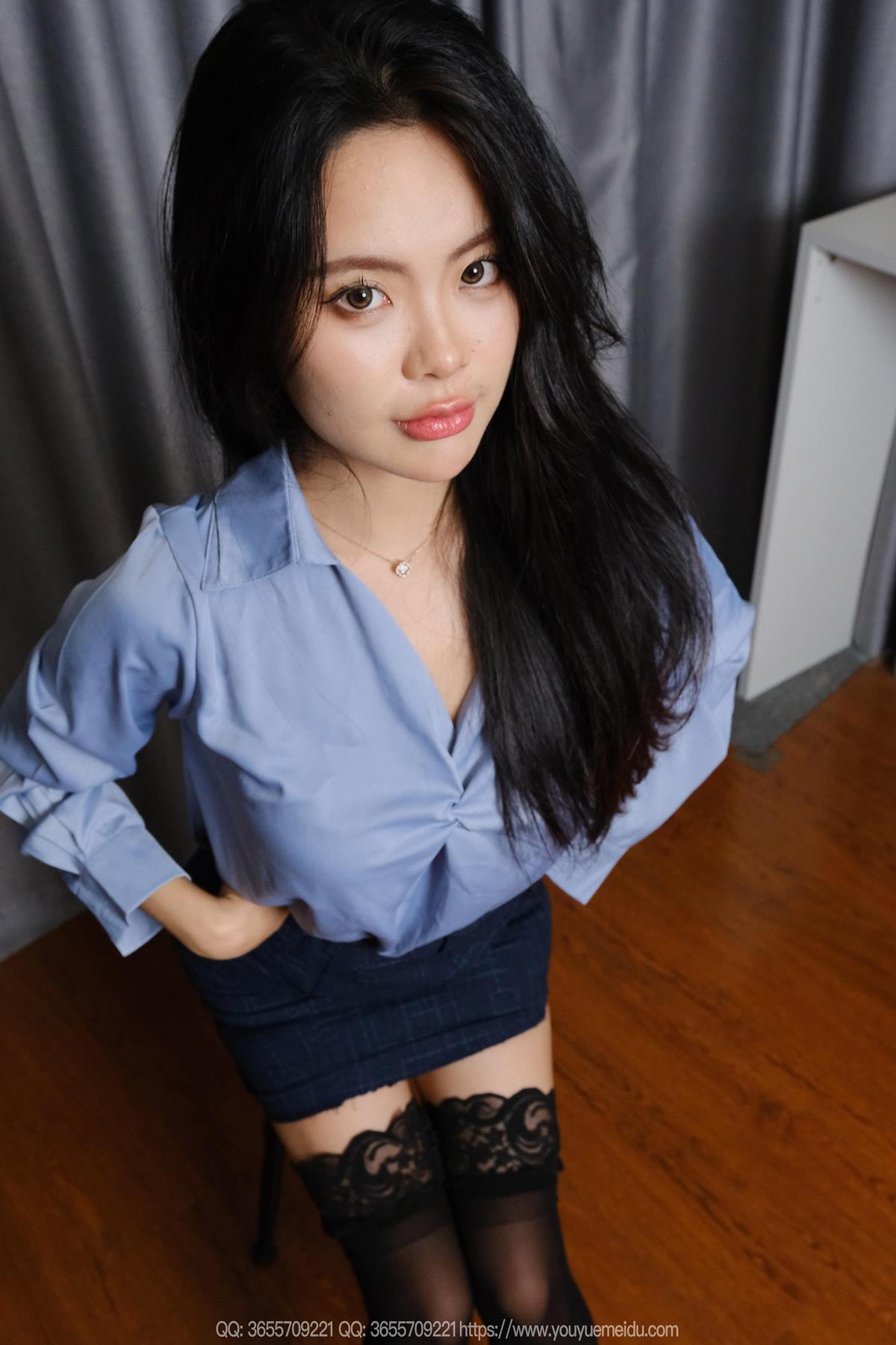 图片[47]-[IESS异思趣向] 2025.05.25 丝享家2062：兔兔《蓝衣半筒袜》[68P] – 速更版-美库