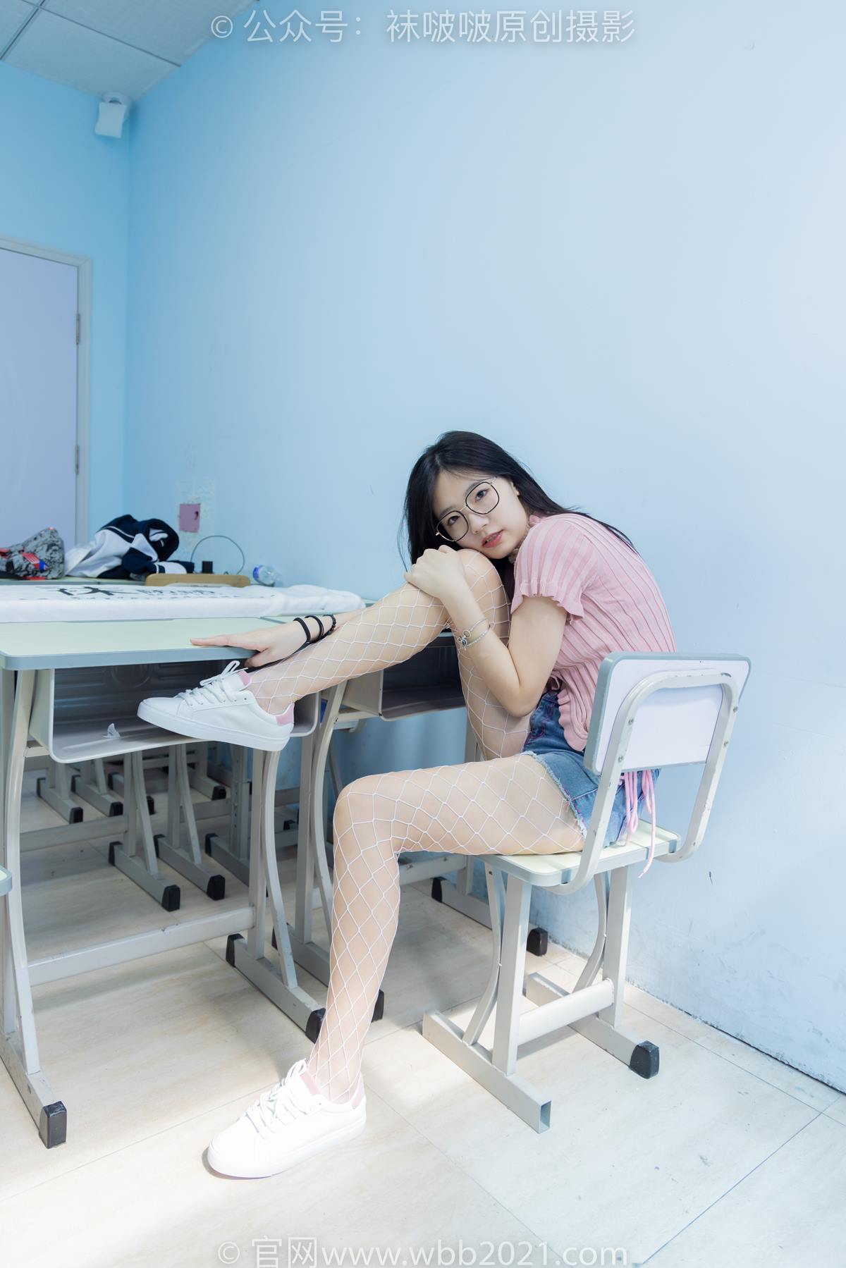 图片[27]-[BoBoSocks袜啵啵]NO.566 小甜豆-高跟鞋、板鞋、白网袜、白蕾丝袜、校服[108P] – 速更版-美库