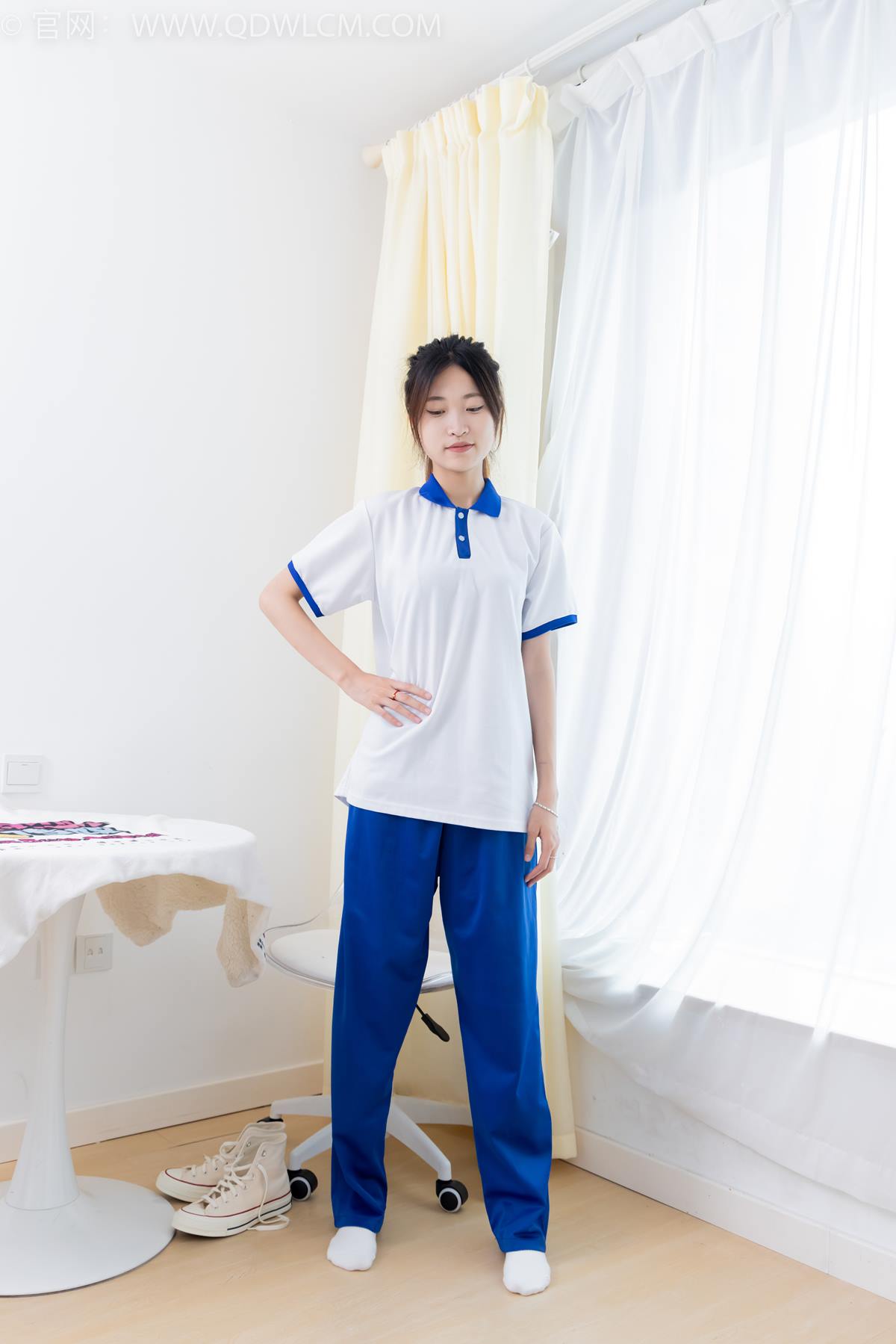 图片[23]-物恋传媒 NO.2387 小夏-帆布鞋、白短棉袜、薄肉丝、校服[118P] – 速更版-美库