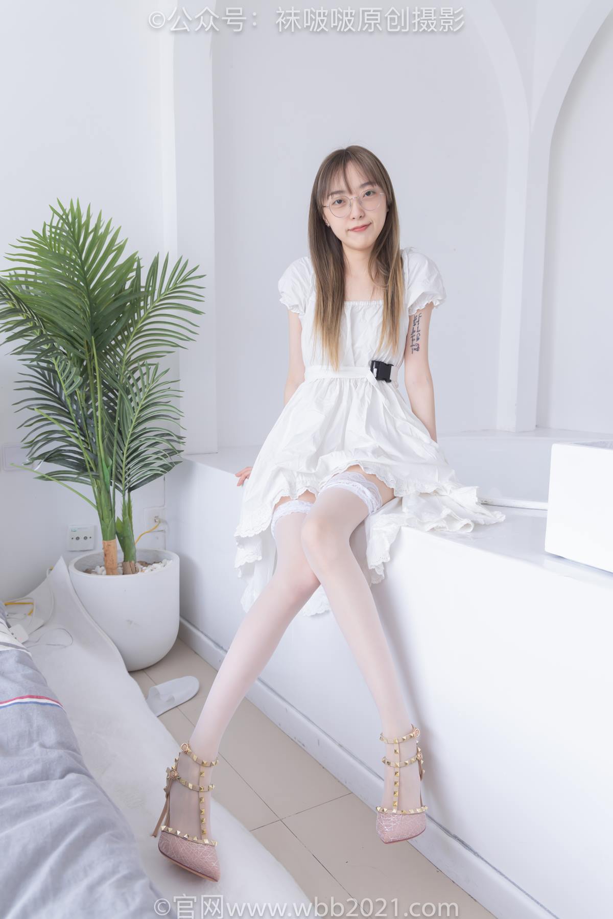 图片[28]-[BoBoSocks袜啵啵]NO.571 稚予-高跟鞋、薄肉丝、大腿薄白丝[98P] – 速更版-美库