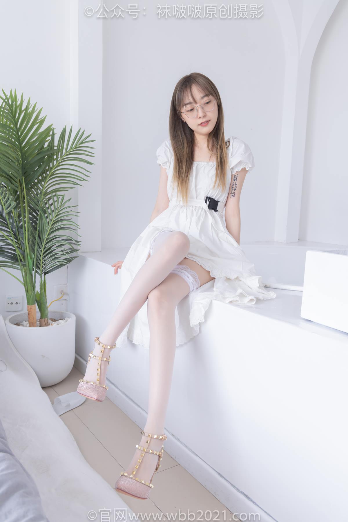 图片[34]-[BoBoSocks袜啵啵]NO.571 稚予-高跟鞋、薄肉丝、大腿薄白丝[98P] – 速更版-美库