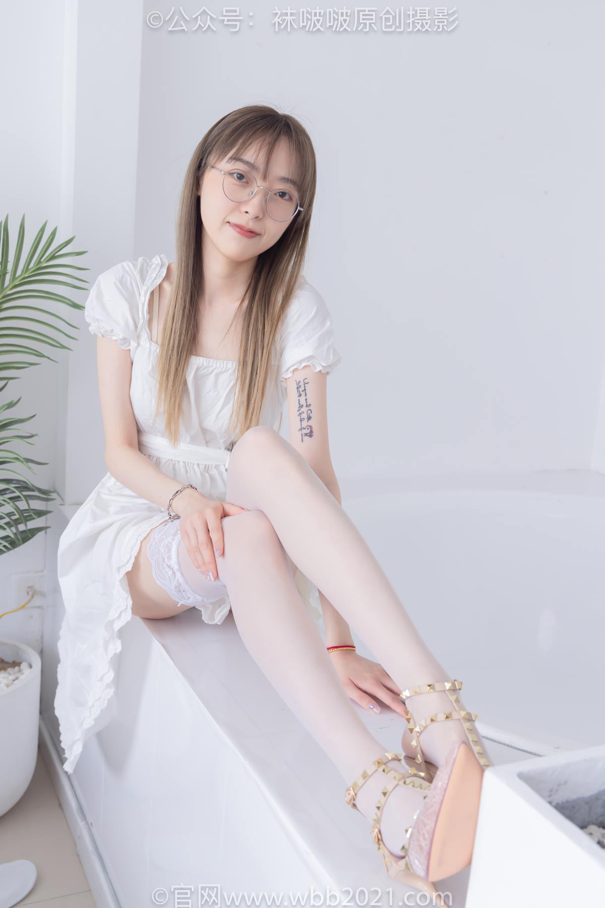 图片[54]-[BoBoSocks袜啵啵]NO.571 稚予-高跟鞋、薄肉丝、大腿薄白丝[98P] – 速更版-美库