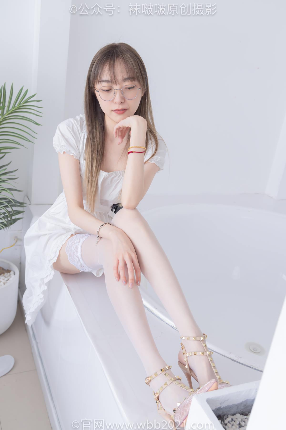 图片[55]-[BoBoSocks袜啵啵]NO.571 稚予-高跟鞋、薄肉丝、大腿薄白丝[98P] – 速更版-美库