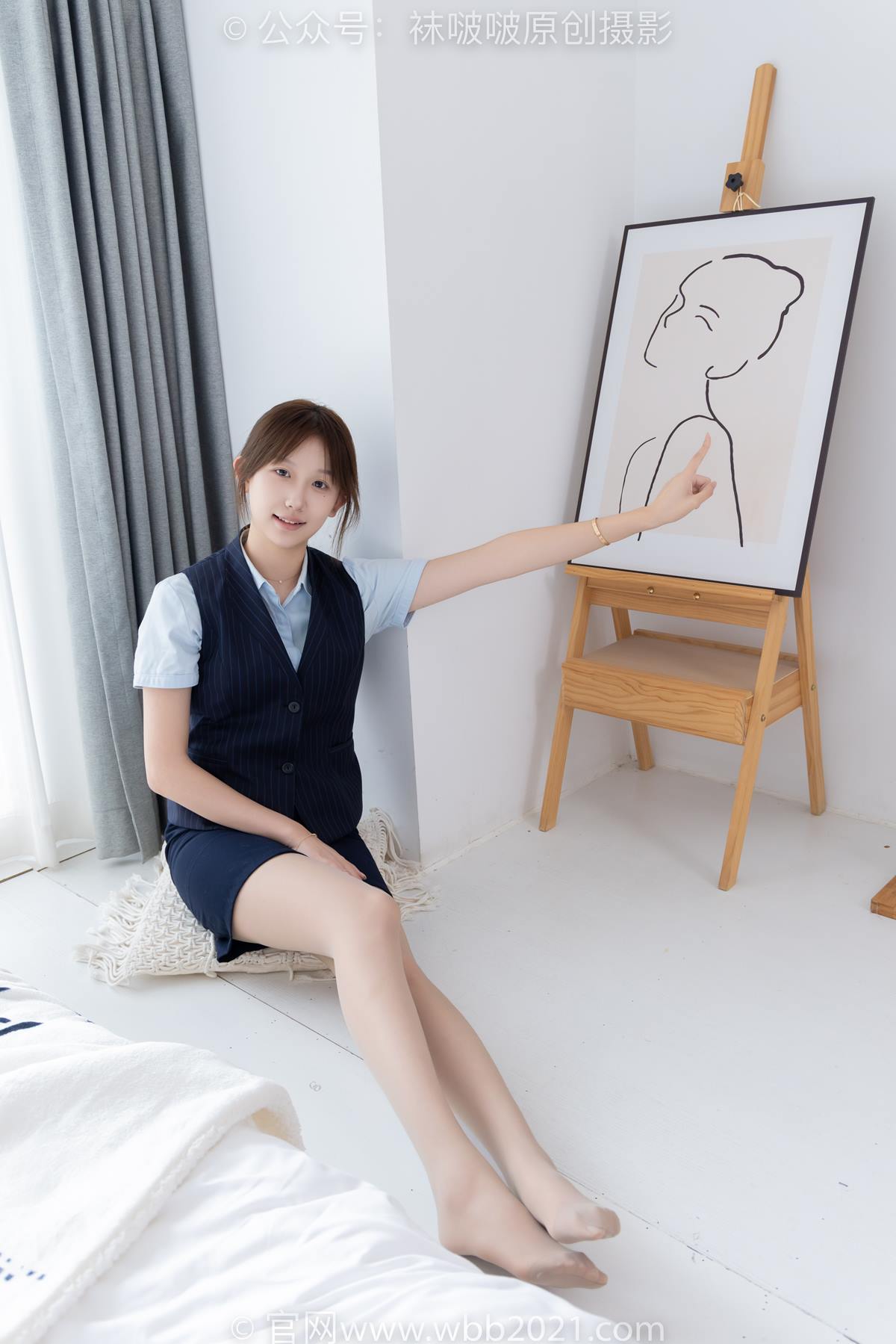 图片[13]-[BoBoSocks袜啵啵]NO.575 香菜-平底鞋、薄灰丝、银行制服[144P] – 速更版-美库