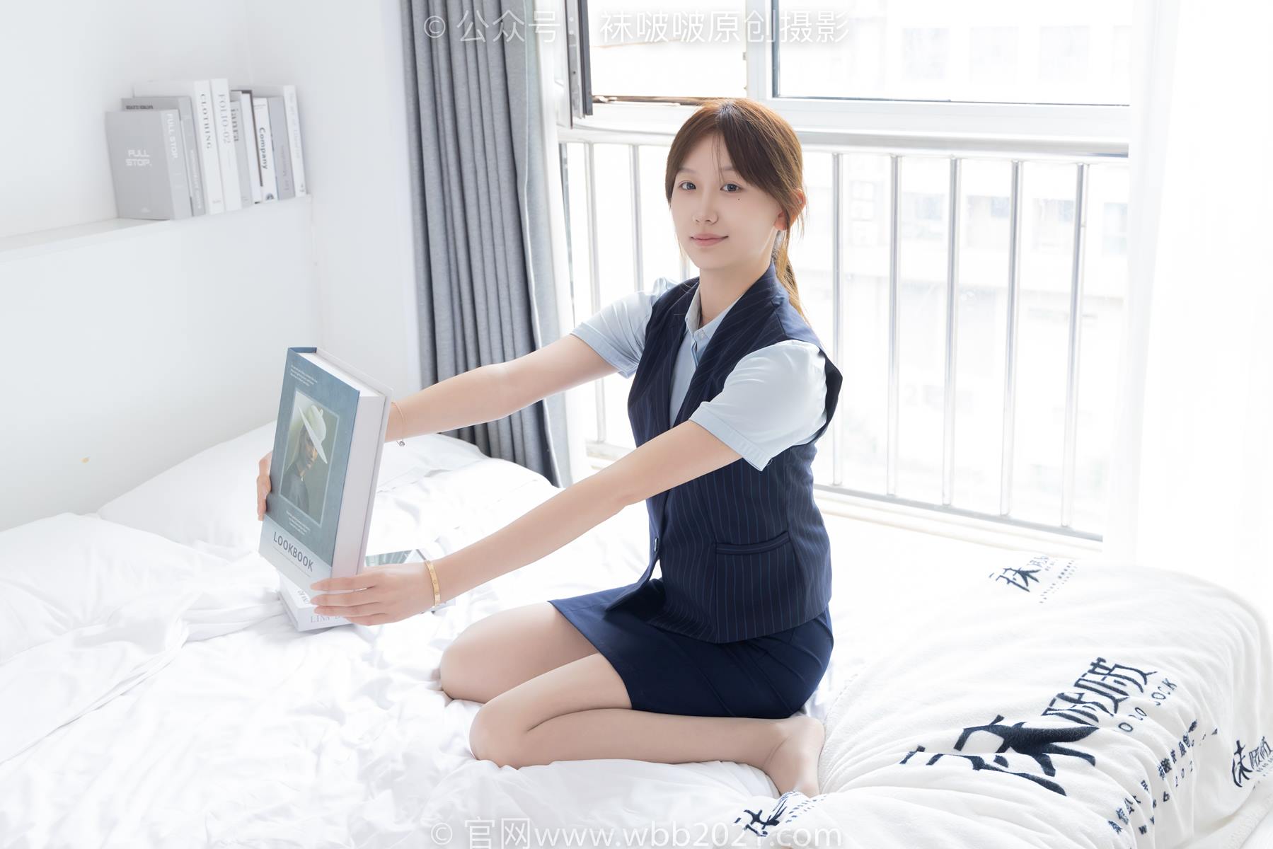 图片[15]-[BoBoSocks袜啵啵]NO.575 香菜-平底鞋、薄灰丝、银行制服[144P] – 速更版-美库