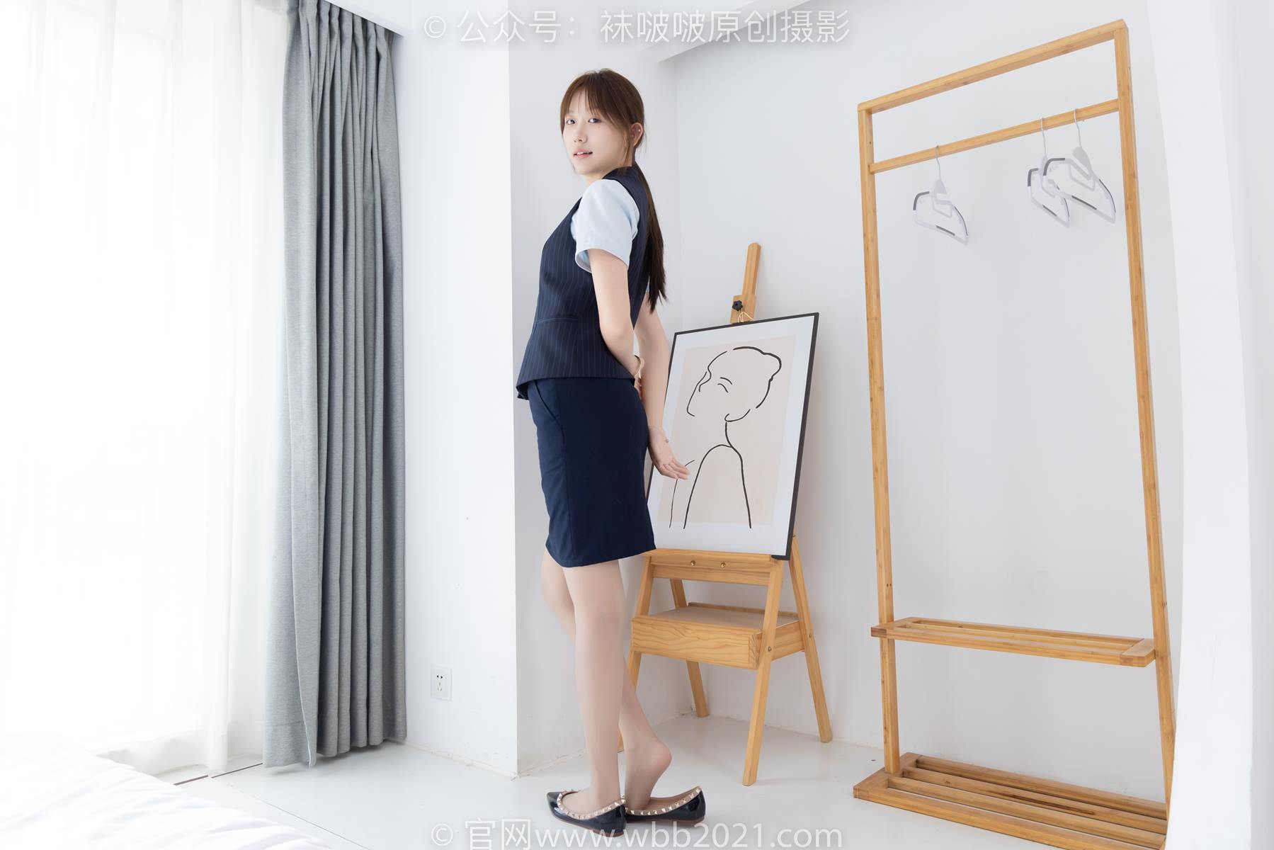 图片[44]-[BoBoSocks袜啵啵]NO.575 香菜-平底鞋、薄灰丝、银行制服[144P] – 速更版-美库